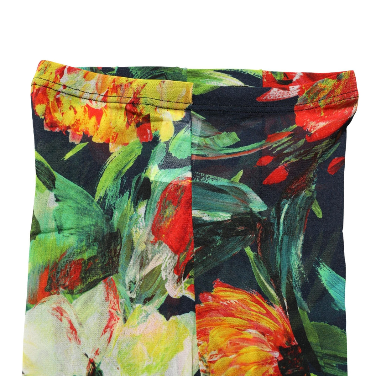 Dolce & Gabbana Black Floral Print Tights Sheer Stockings Socks