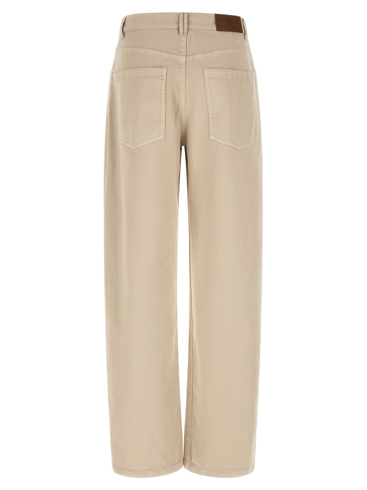 Brunello Cucinelli Beige Cotton Casual Pants