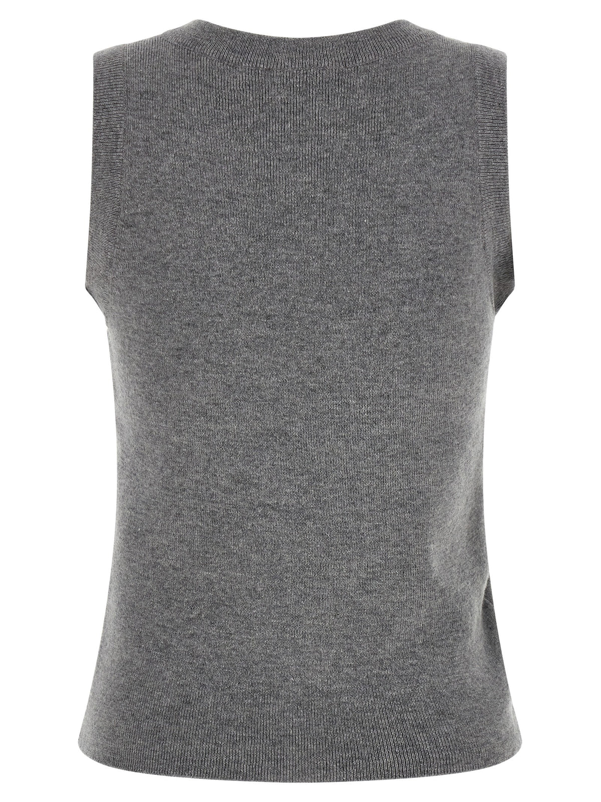 Giuseppe Di Morabito Gray Virgin Wool Sleeveles Sweater