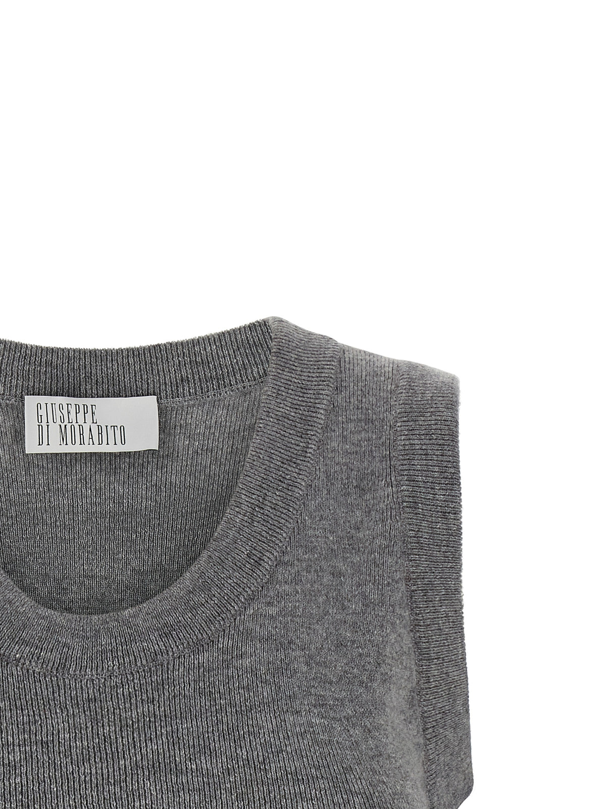 Giuseppe Di Morabito Gray Virgin Wool Sleeveles Sweater