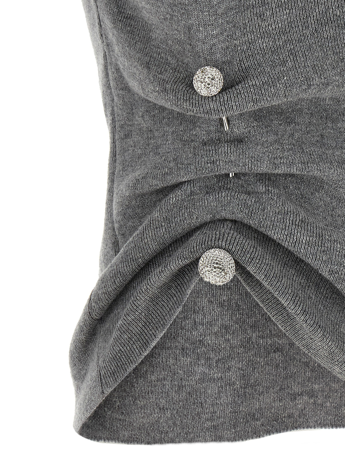 Giuseppe Di Morabito Gray Virgin Wool Sleeveles Sweater