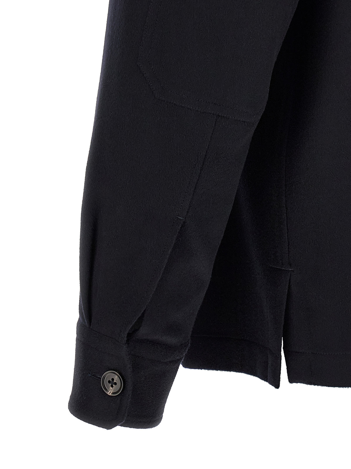 ZEGNA Blue Wool Blouse