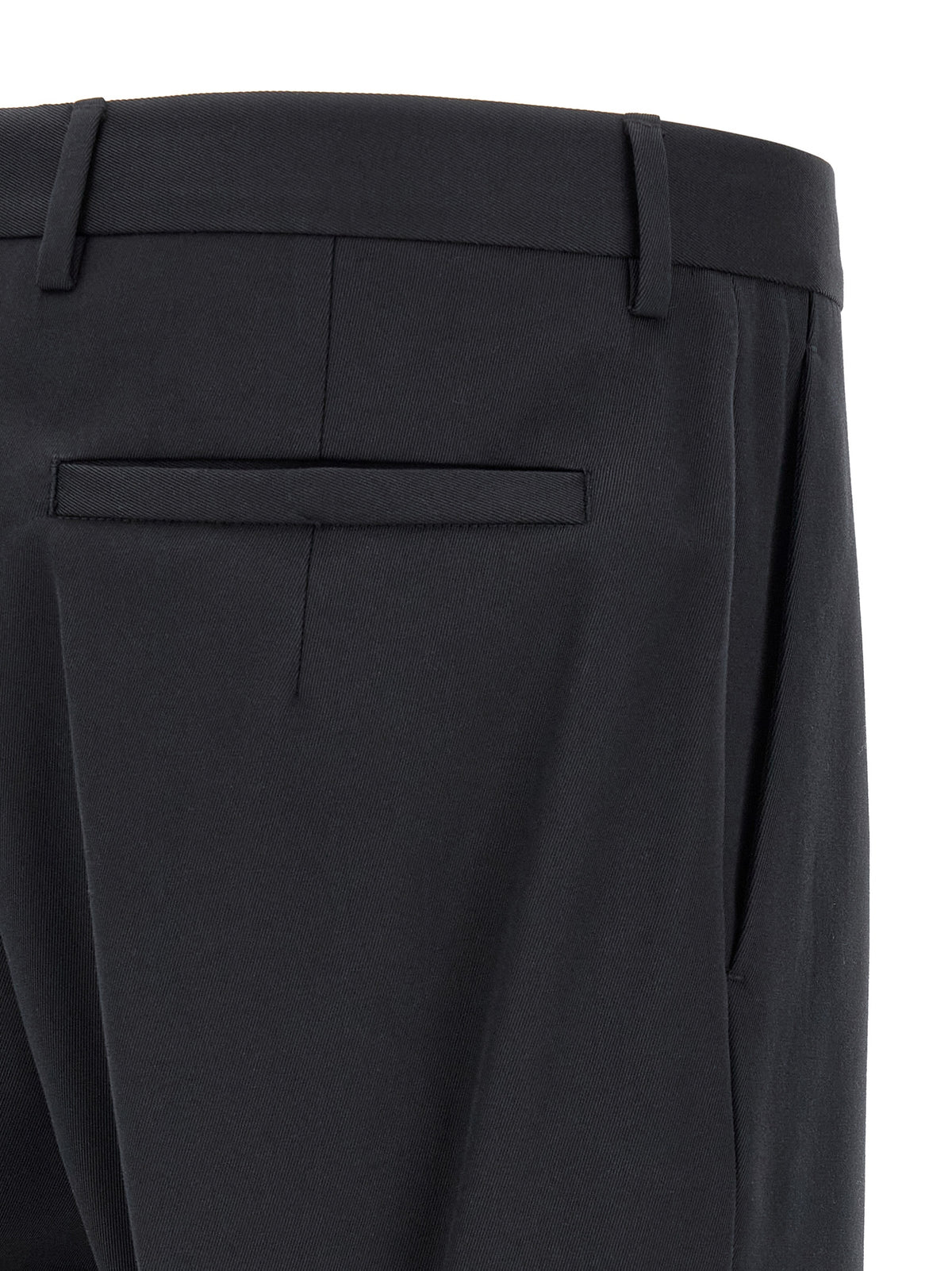 ZEGNA Blue Cotton Dress Pants