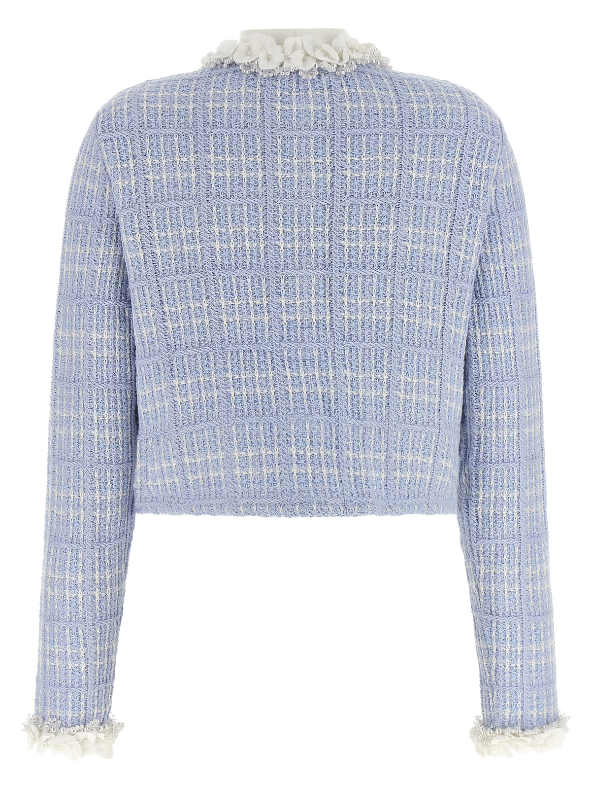 Self-Portrait Blue Cotton Full-Length Jacket