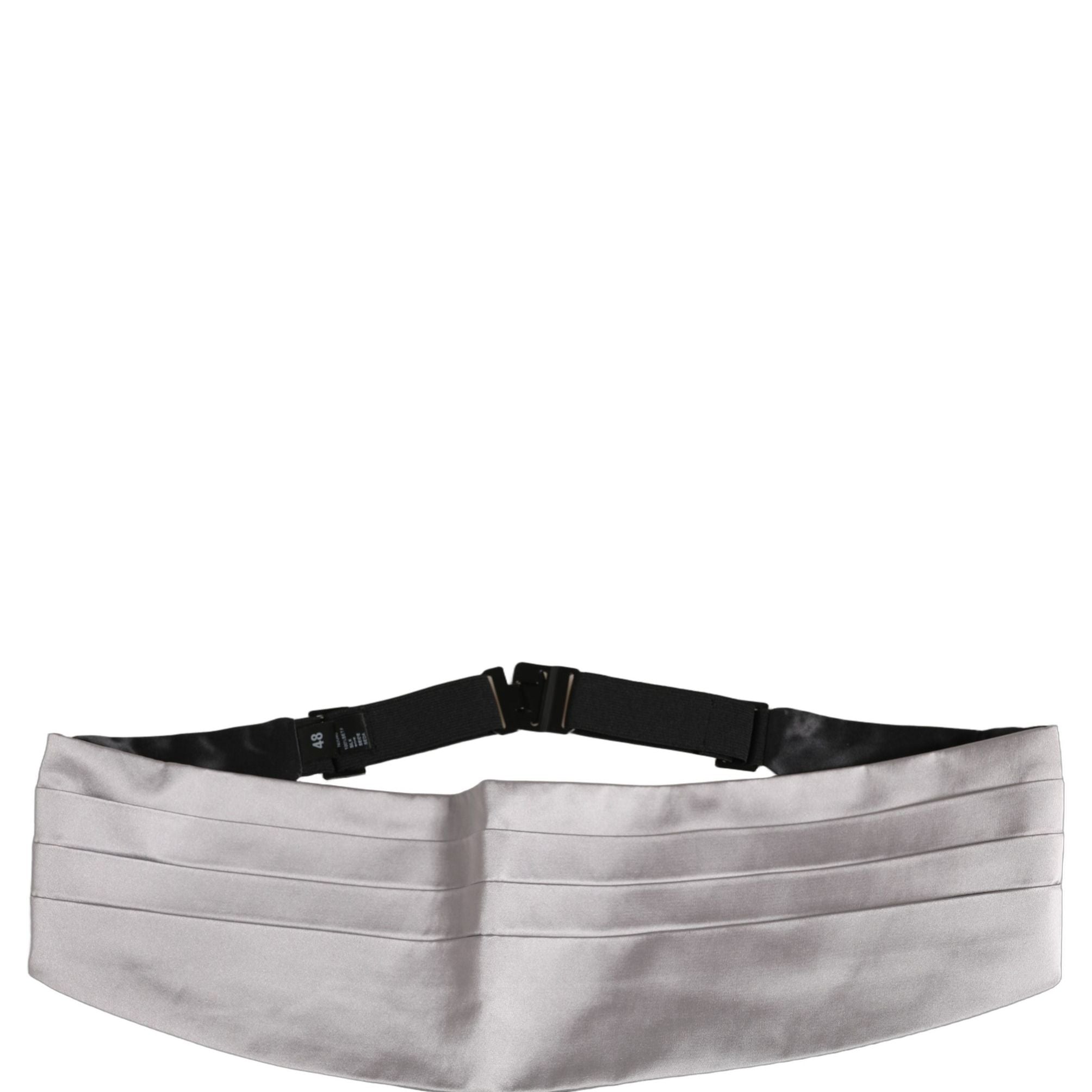 Dolce & Gabbana Gray Men 100% Silk Belt Waist Cummerbund