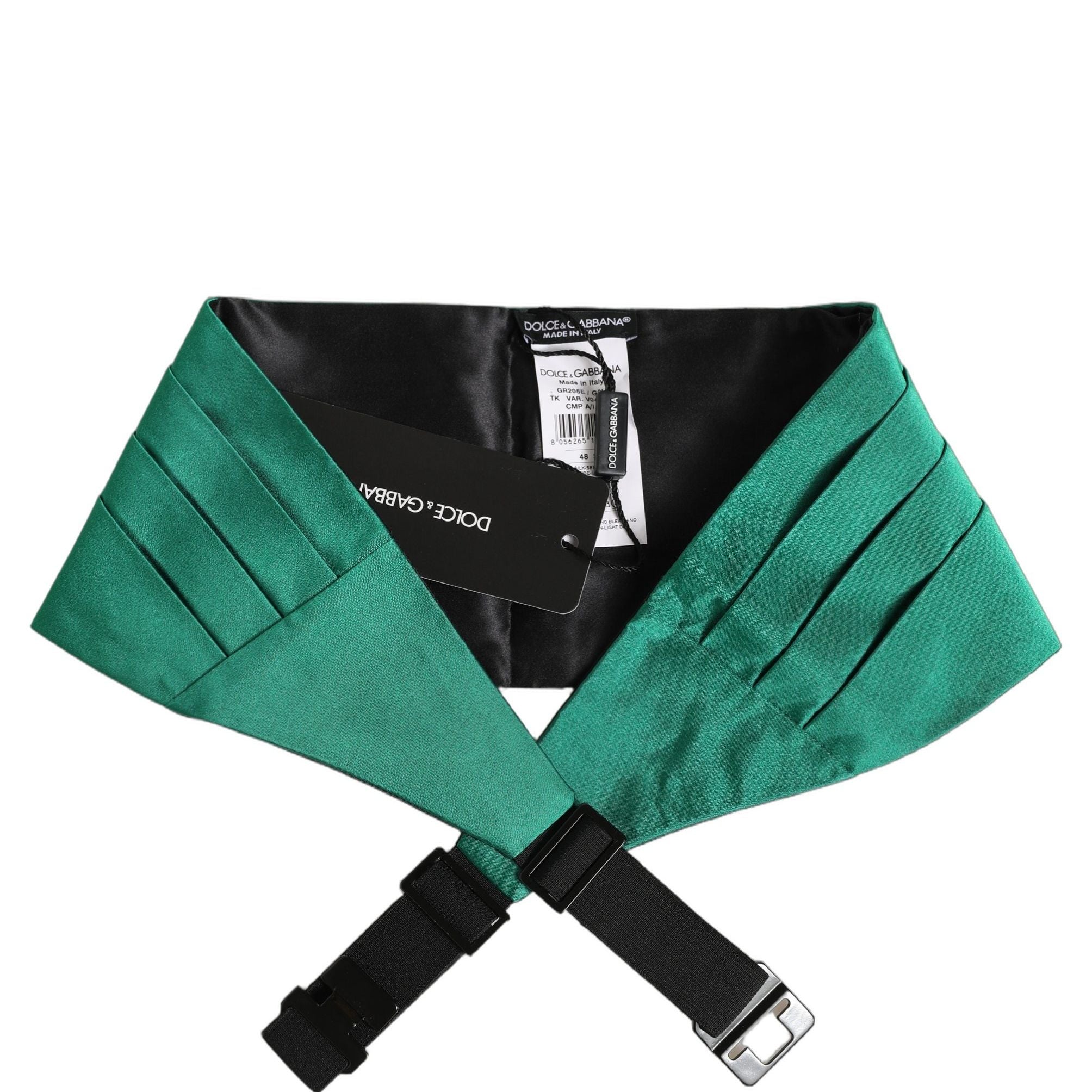 Dolce & Gabbana Green Men 100% Silk Belt Waist Cummerbund