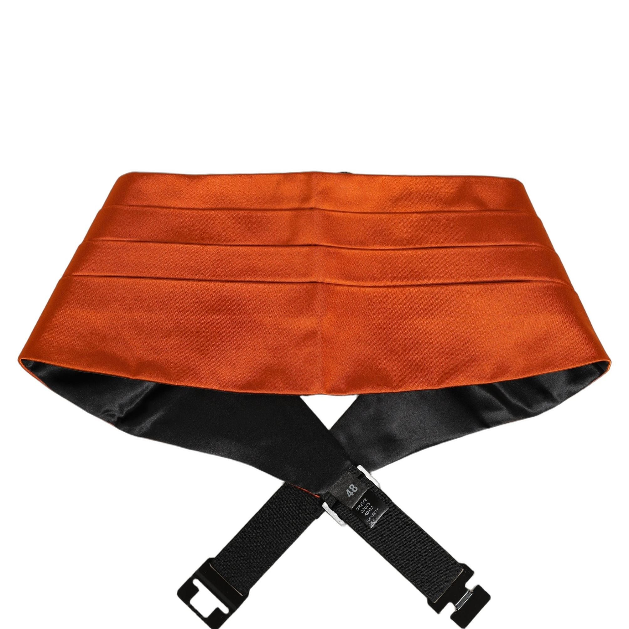 Dolce & Gabbana Orange 100% Silk Belt Waist Cummerbund