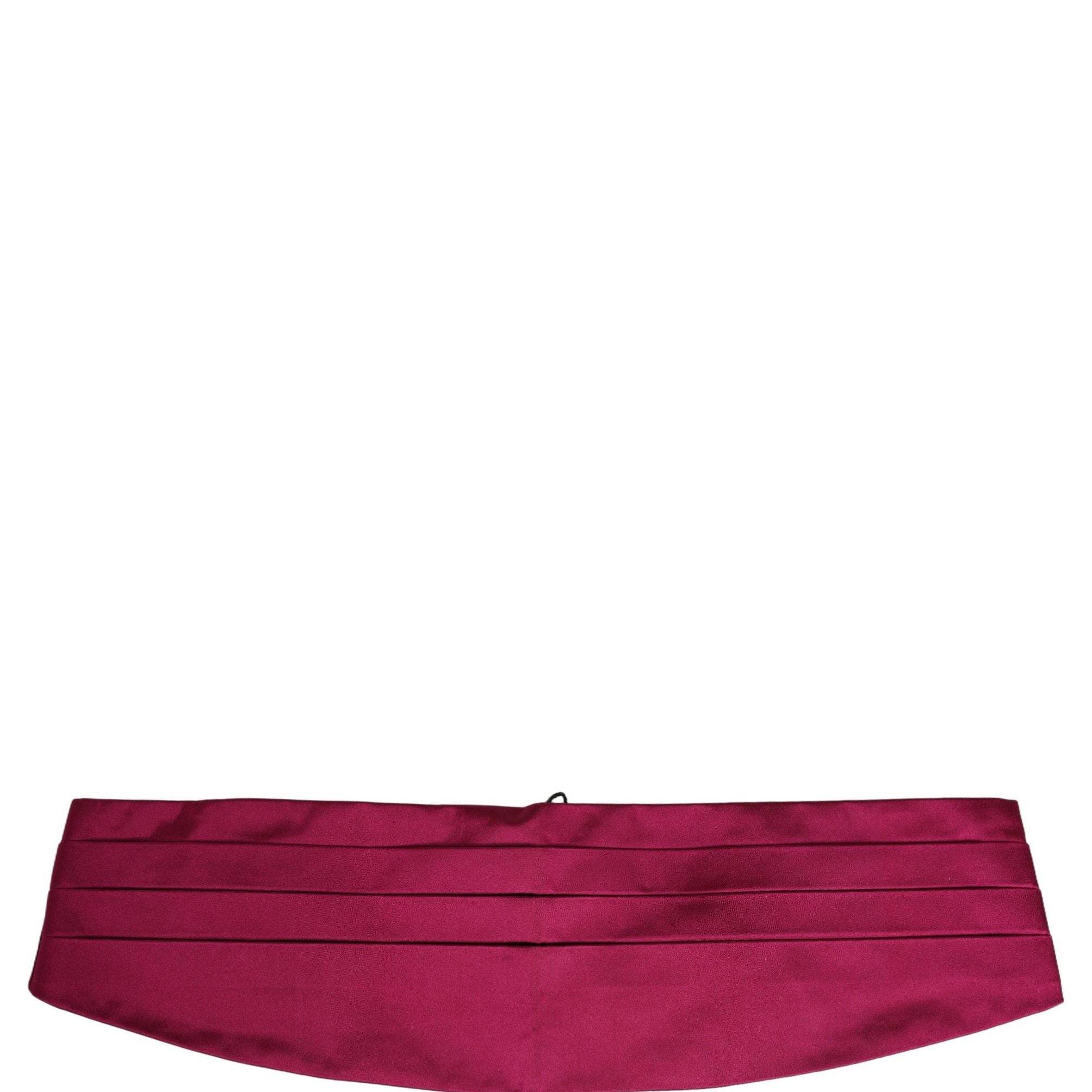 Dolce & Gabbana Burgundy 100% Silk Belt Waist Cummerbund