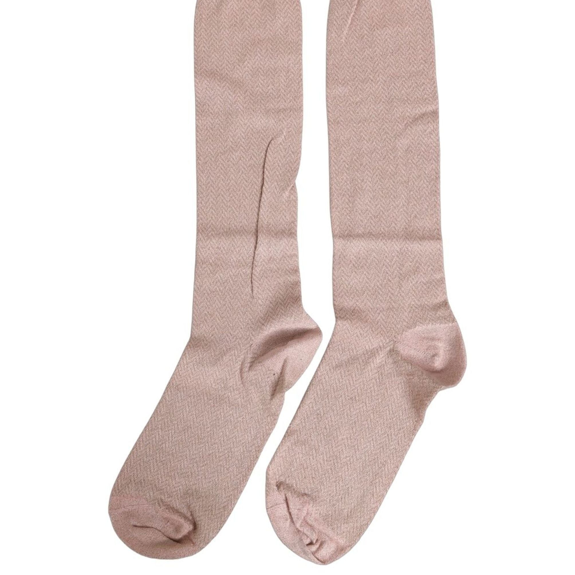 Dolce & Gabbana Light Pink Viscose Over The Calf Accessory Socks