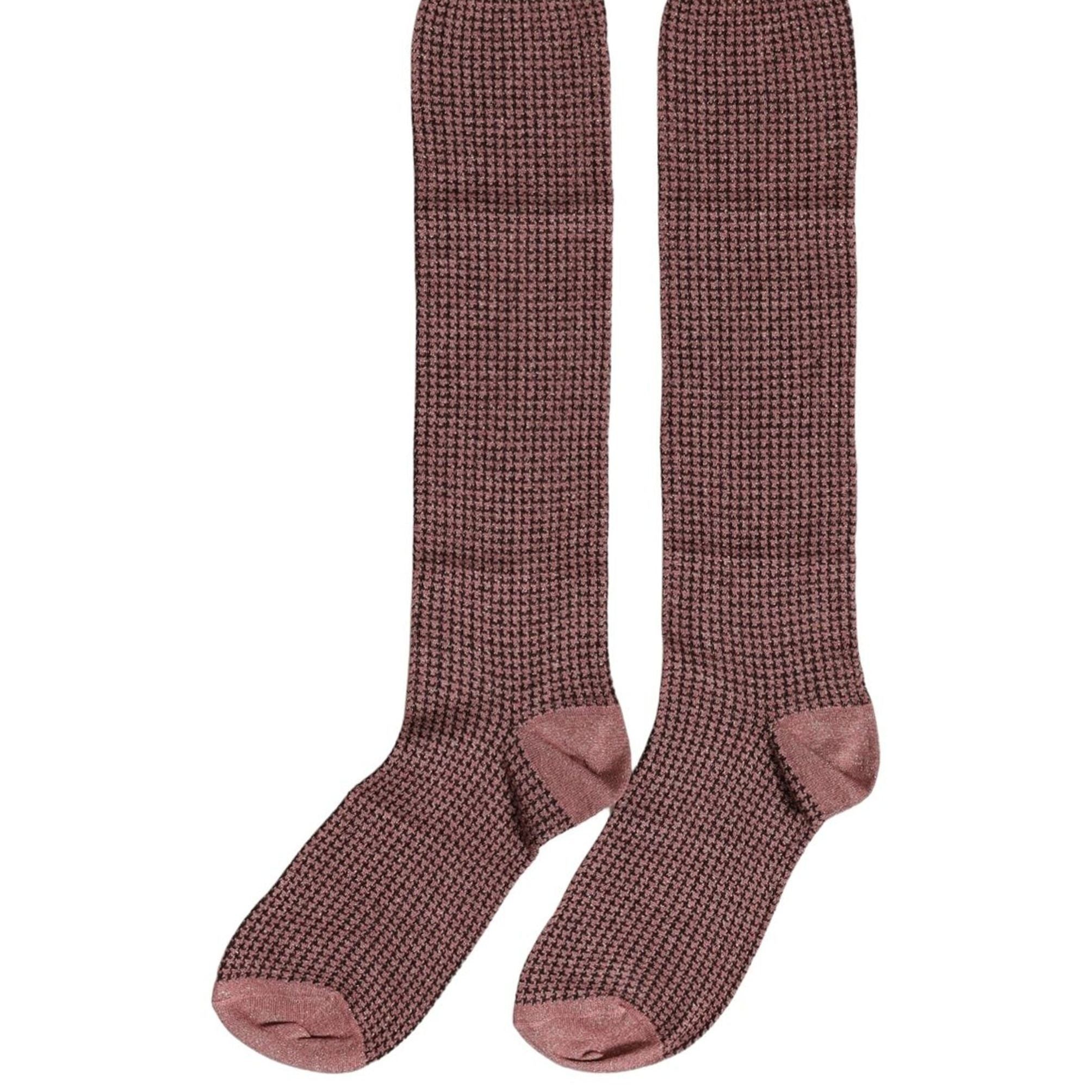 Dolce & Gabbana Dusty Pink Viscose Over The Calf Accessory Socks