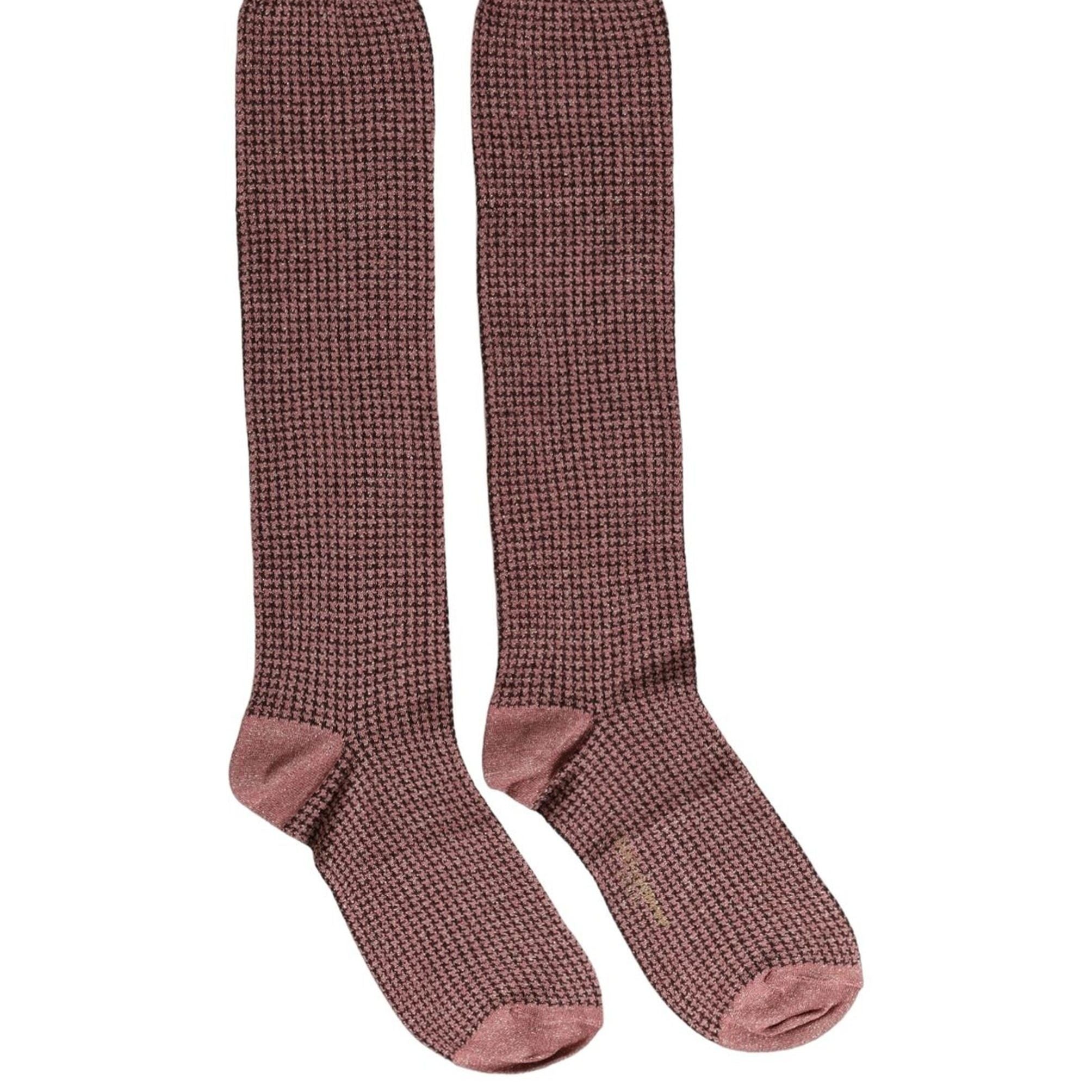 Dolce & Gabbana Dusty Pink Viscose Over The Calf Accessory Socks