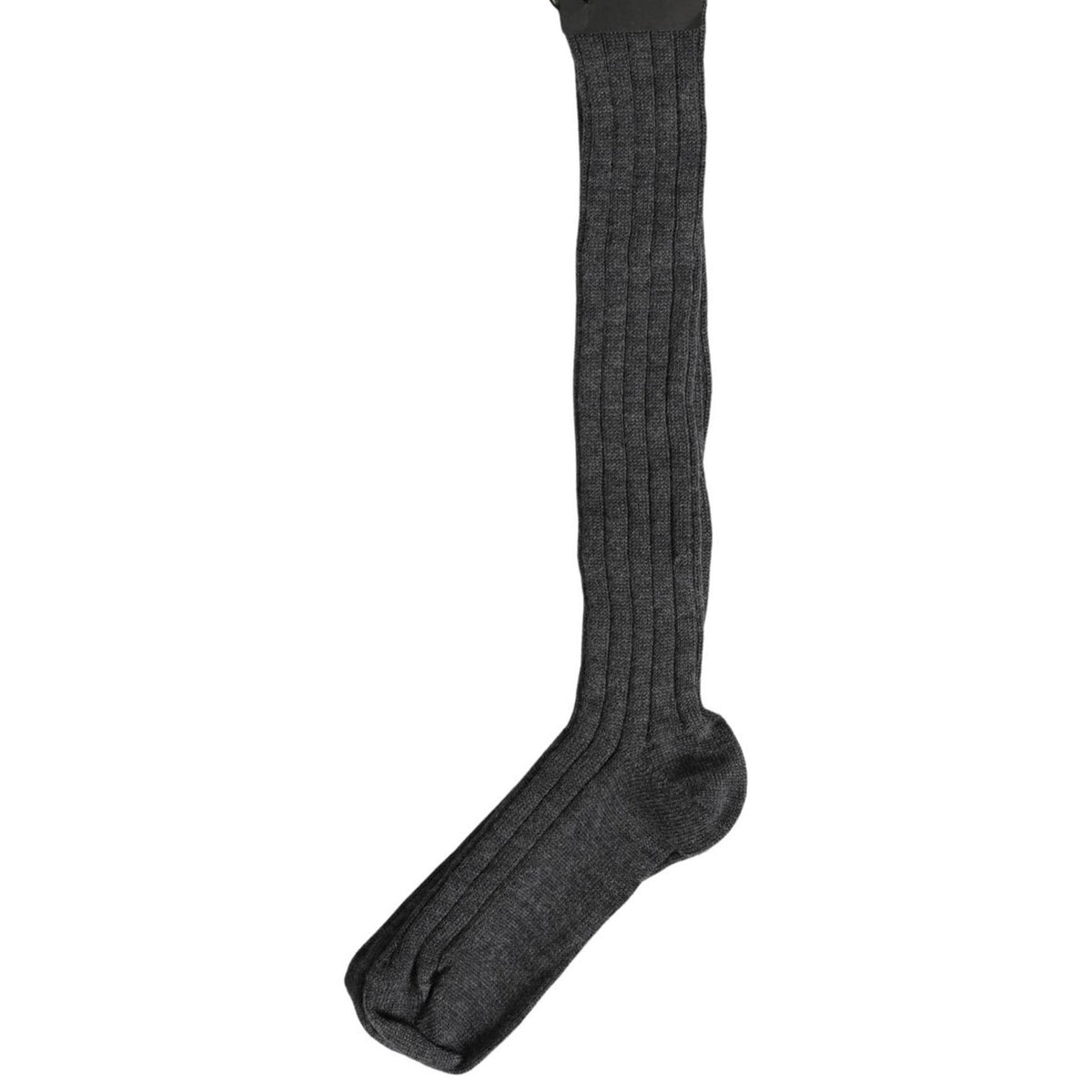 Dolce & Gabbana Gray Wool Blend Over The Calf Accessory Socks