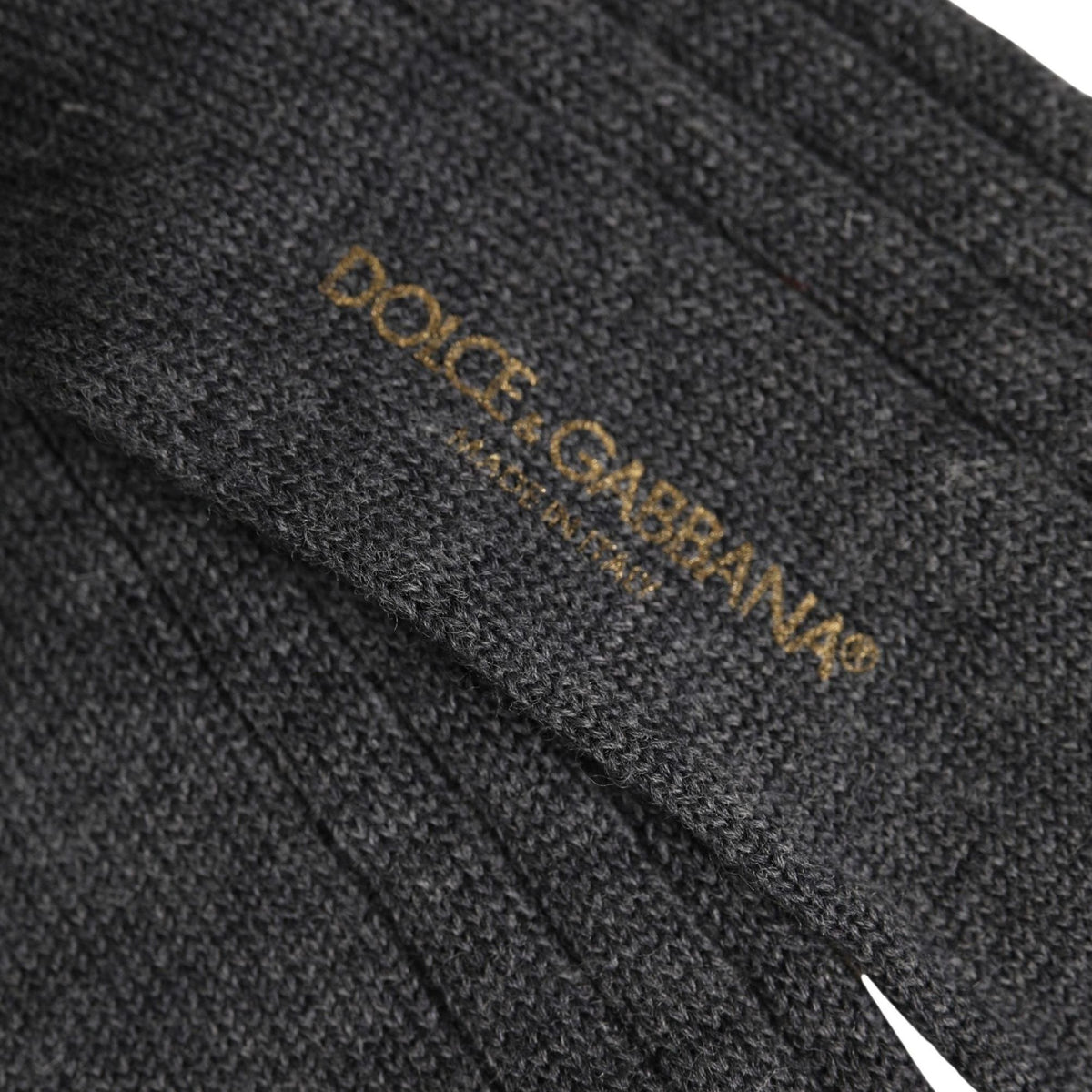 Dolce & Gabbana Gray Wool Blend Over The Calf Accessory Socks