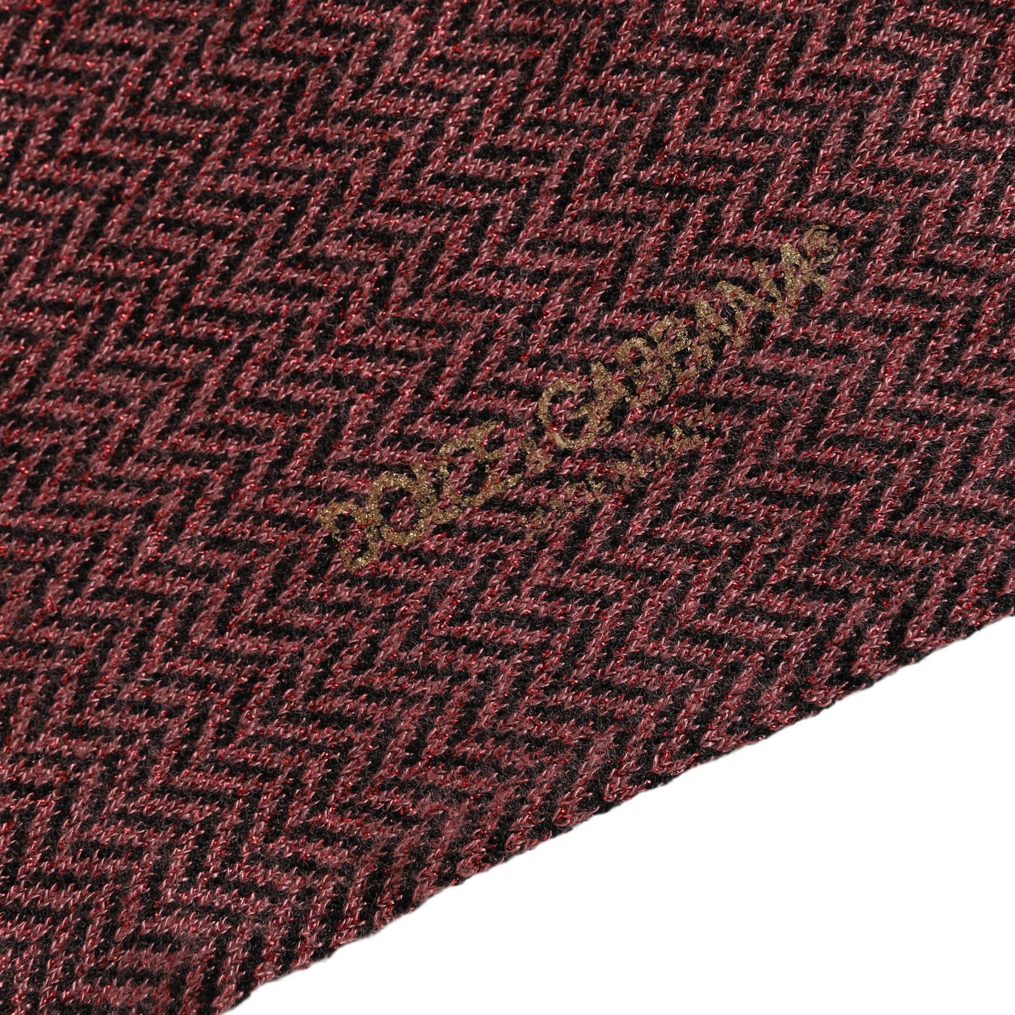 Dolce & Gabbana Burgundy Viscose Over The Calf Accessory Socks