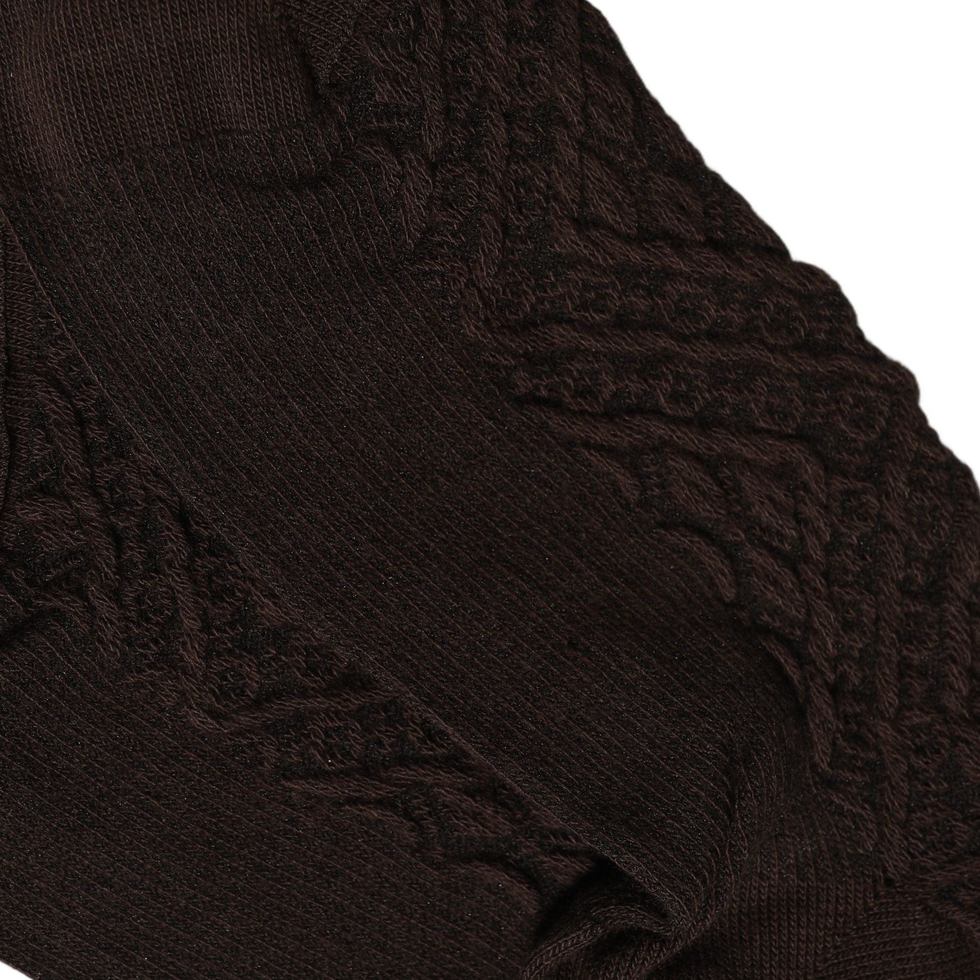 Dolce & Gabbana Dark Brown Cotton Knit Knee High Accessory One Size Socks