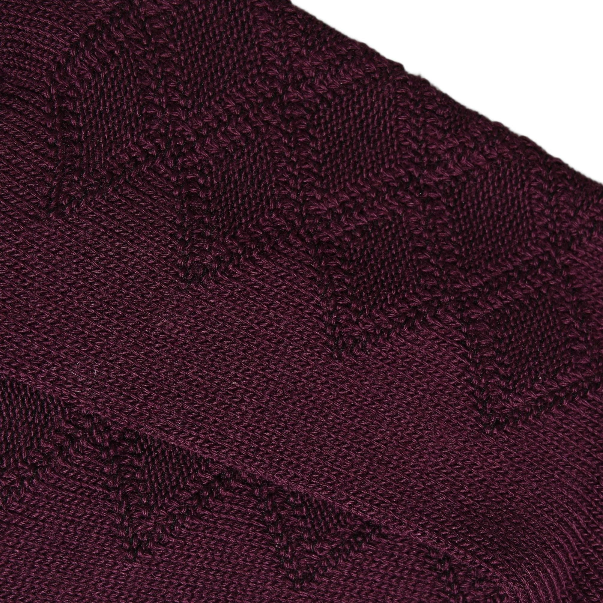 Dolce & Gabbana Burgundy Wool Crest Logo Knee High Accessory Socks