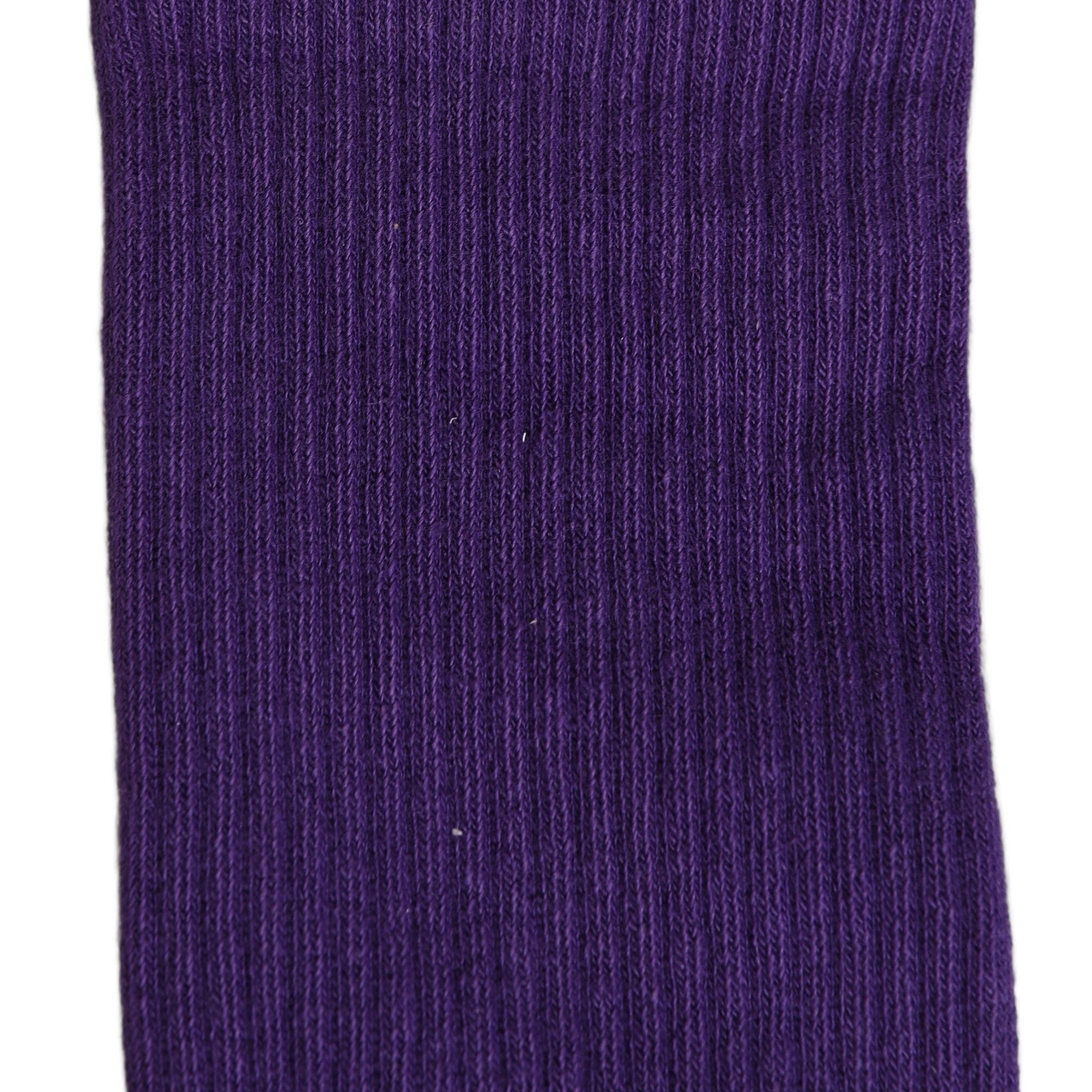 Dolce & Gabbana Violet Cotton Ribbed Mid Calf Women Accessory Socks