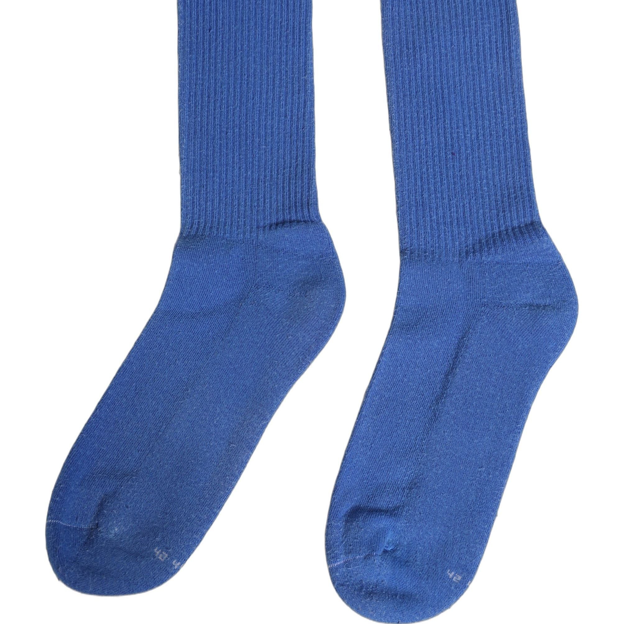 Dolce & Gabbana Blue Cotton Ribbed Mid Calf Women Accessory Socks
