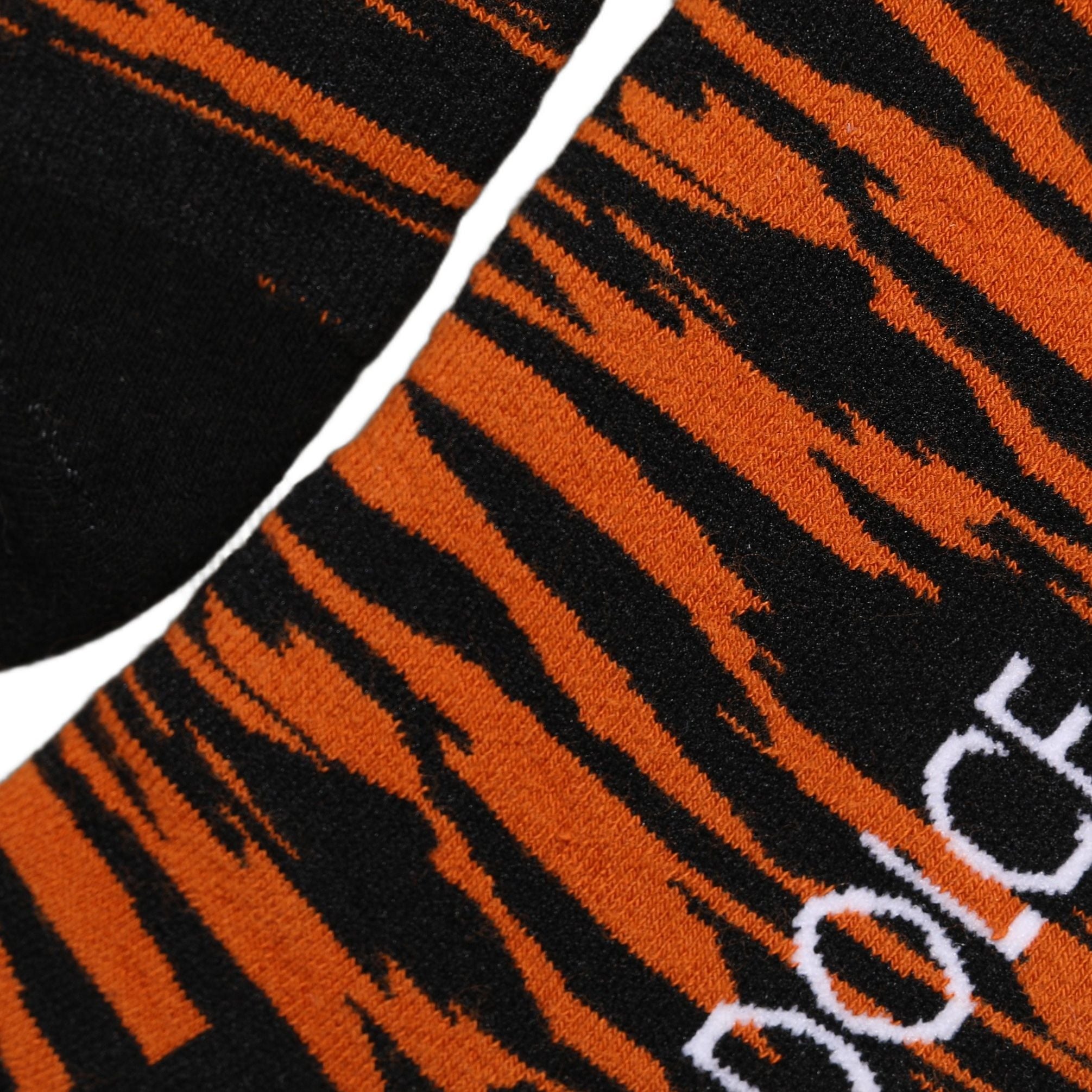 Dolce & Gabbana Orange Black Tiger Stripe Knee High Accessory Socks
