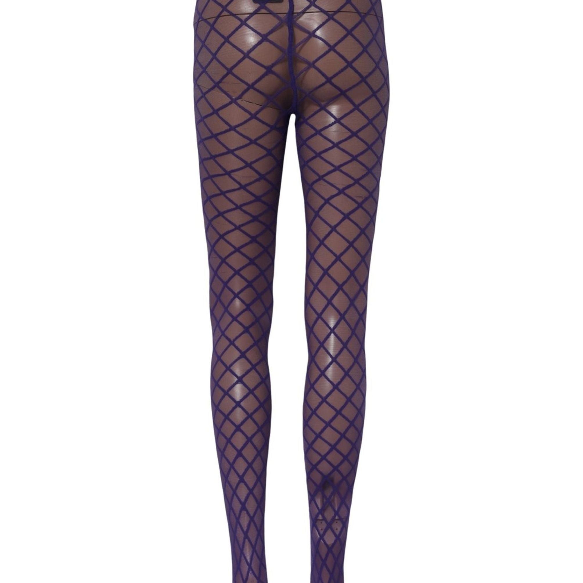 Dolce & Gabbana Purple Nylon Fishnet Pantyhose Stockings Socks