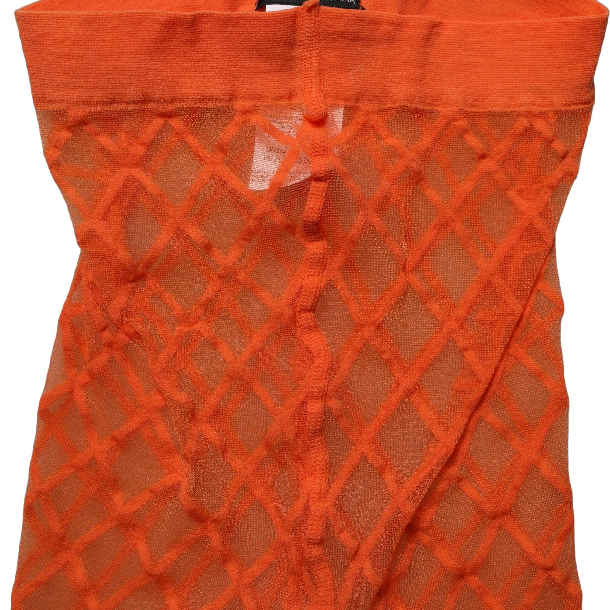 Dolce & Gabbana Orange Nylon Fishnet Pantyhose Stockings Socks