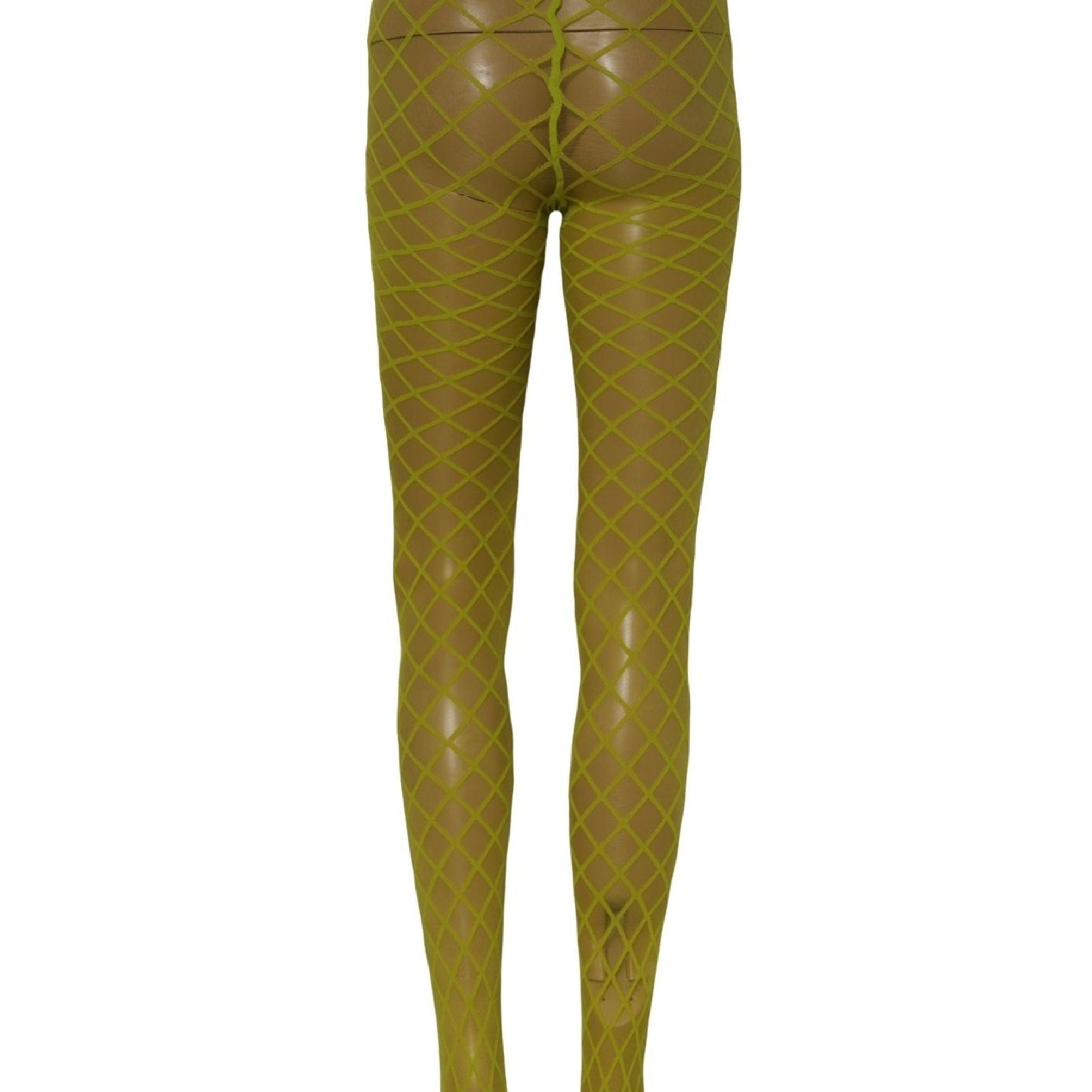 Dolce & Gabbana Green Nylon Fishnet Pantyhose Stockings Socks