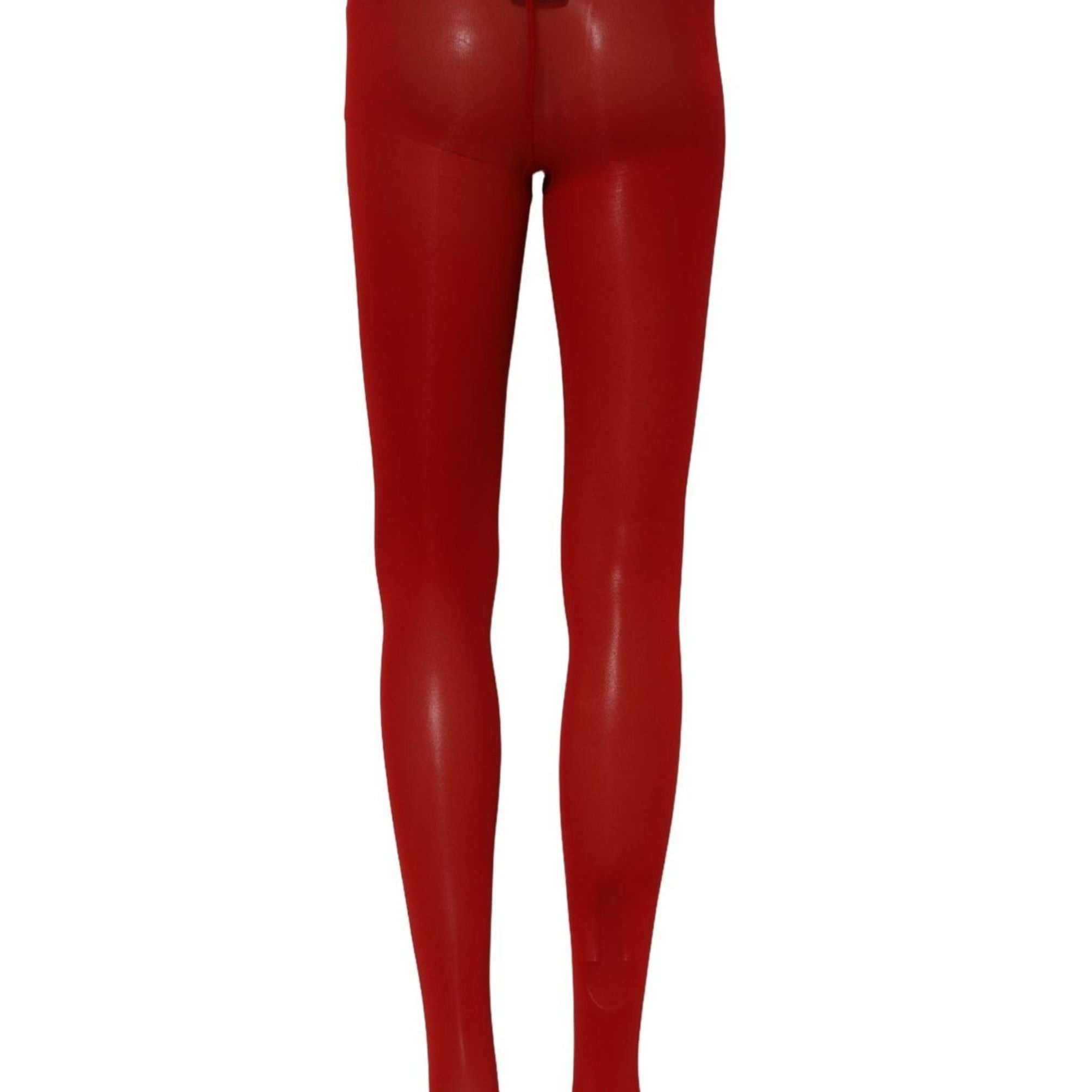 Dolce & Gabbana Red Nylon Tights Stocking Pantyhose Socks