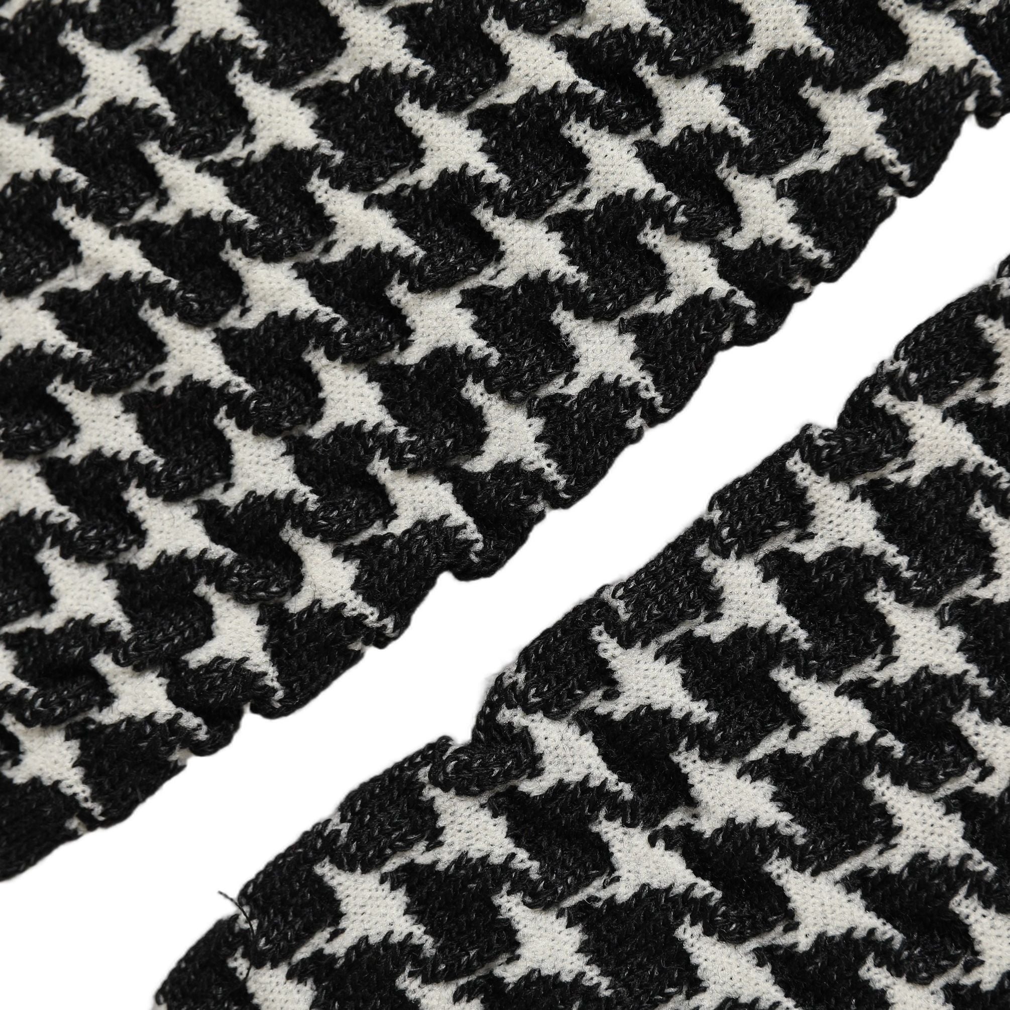 Dolce & Gabbana Black White Houndstooth Ankle Length Socks