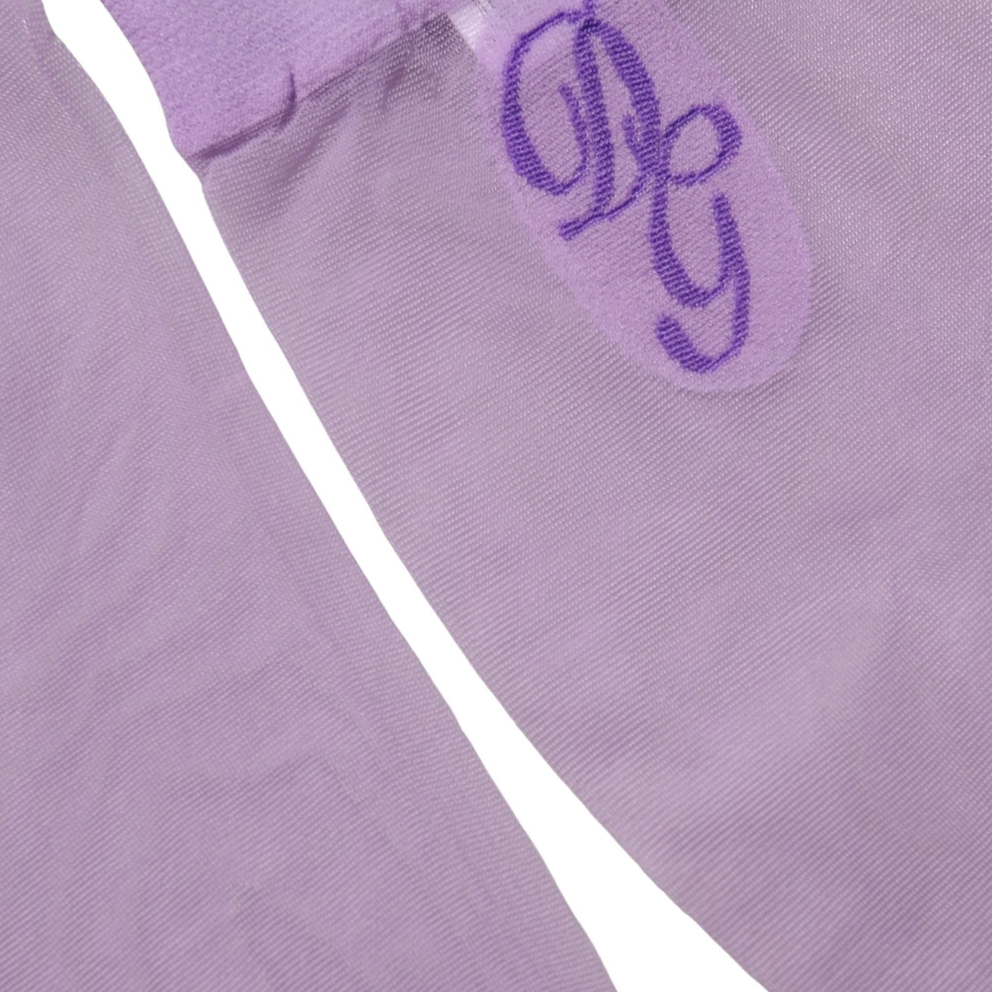 Dolce & Gabbana Purple Knee High Sheer Nylon Accessory Socks
