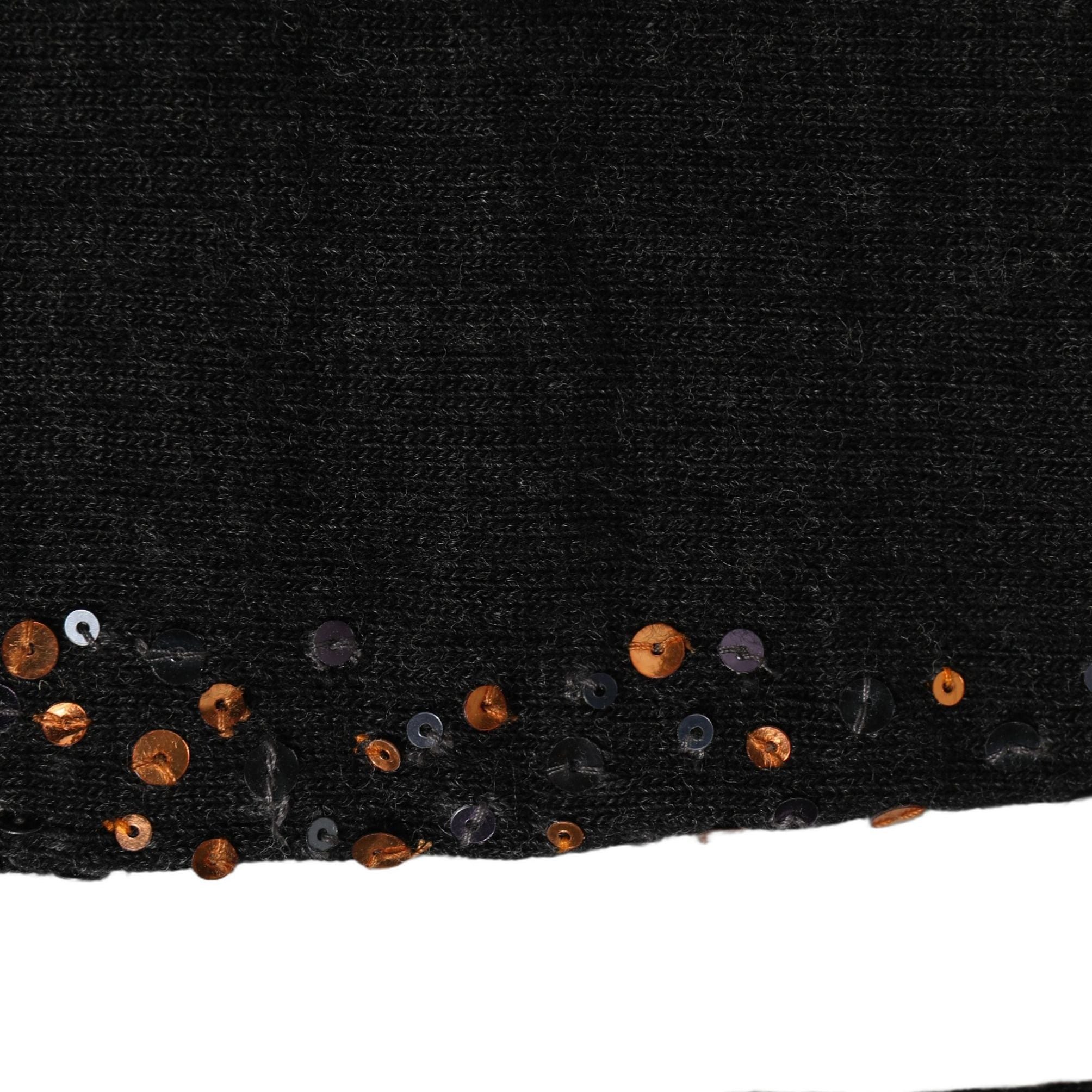 Dolce & Gabbana Dark Gray Sequined Wool Knee High Accessory Socks