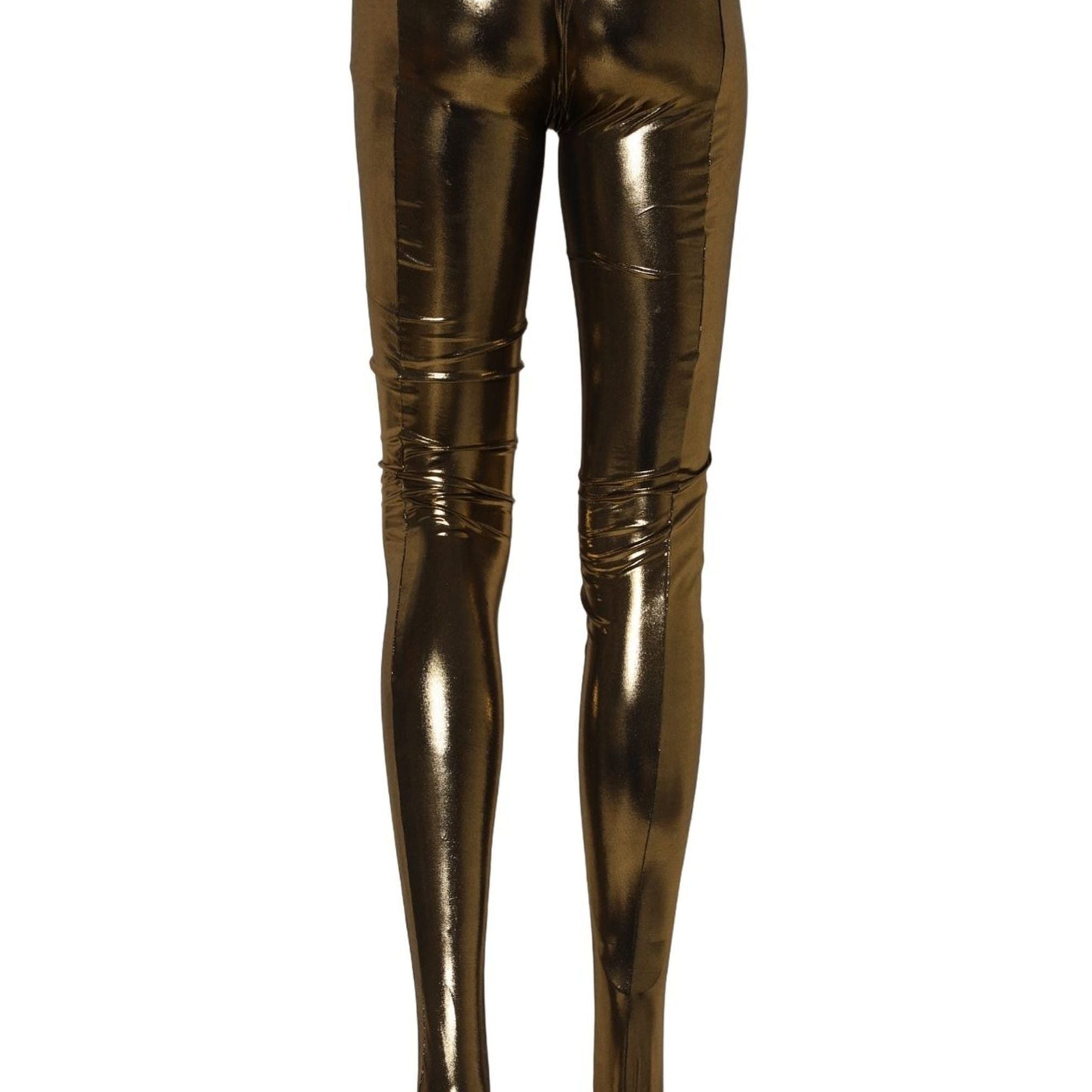 Dolce & Gabbana Gold Metallic Leggings Pantyhose Stockings Socks