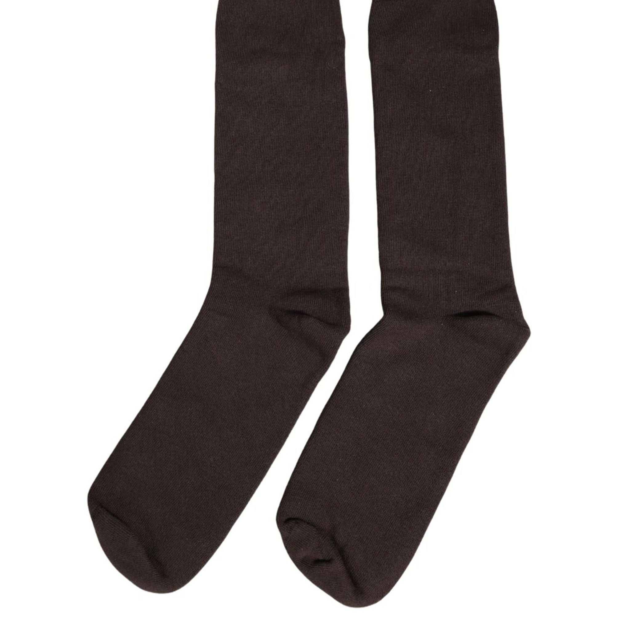 Dolce & Gabbana Dark Brown Cotton Over The Calf Accessory Socks