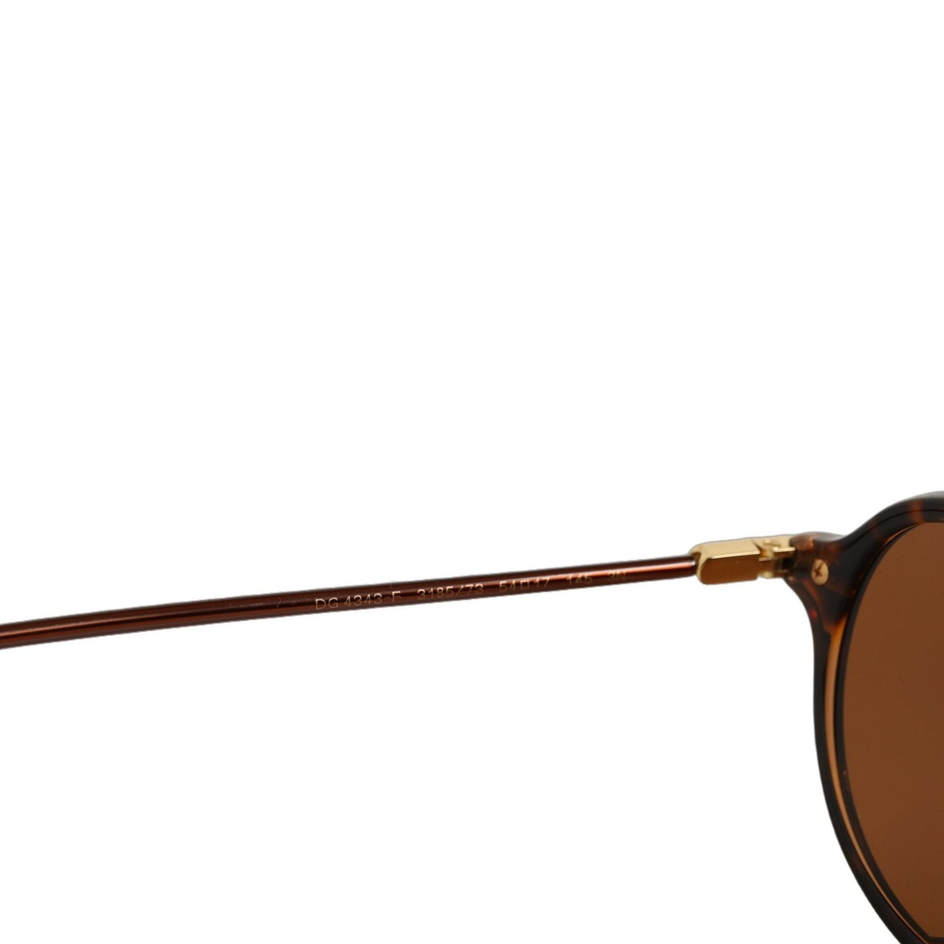 Dolce & Gabbana Brown DG4343F Havana Tortoise Women Eyewear Sunglasses