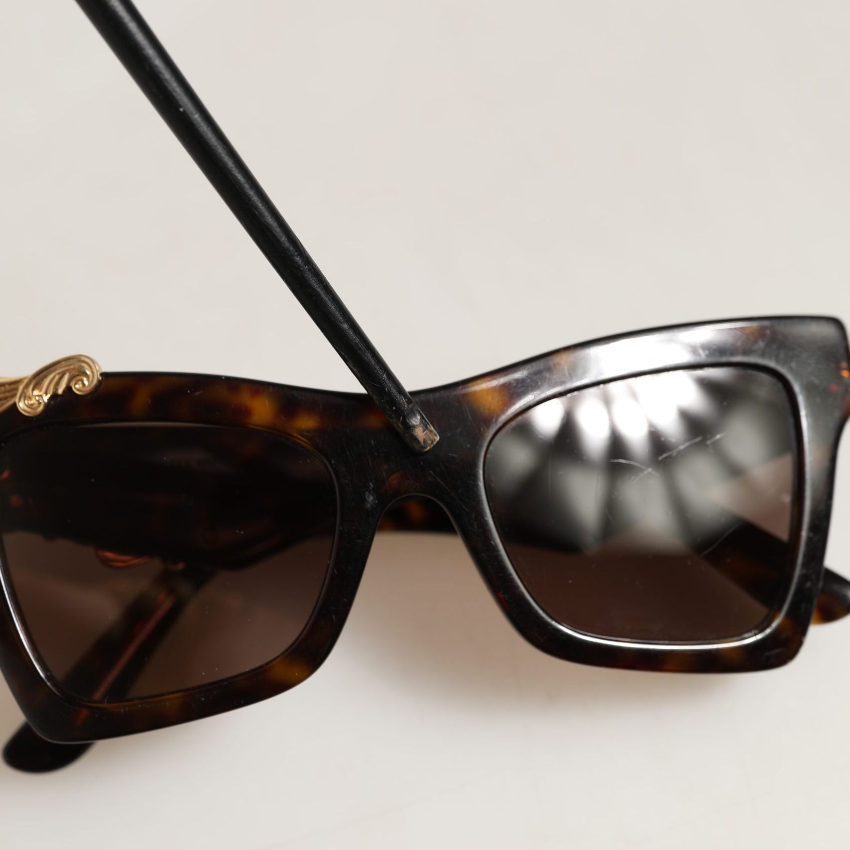 Dolce & Gabbana Brown DG4434 Accent Havana Acetate Frame Sunglasses