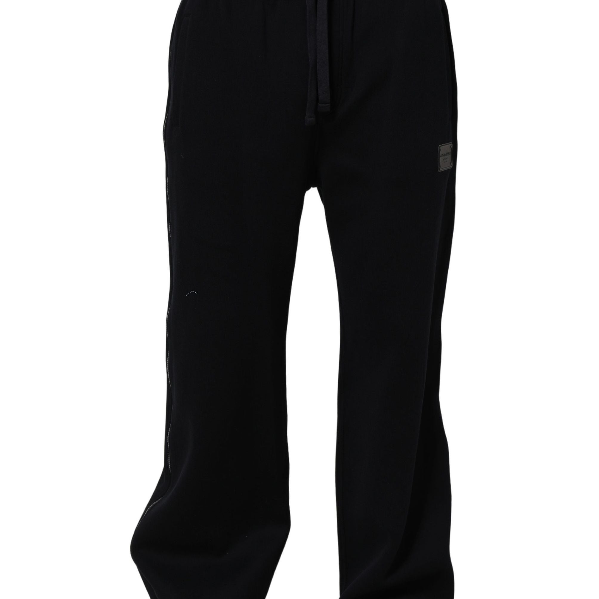 Dolce & Gabbana Dark Blue Relaxed Wide Leg Men Jogger Pants