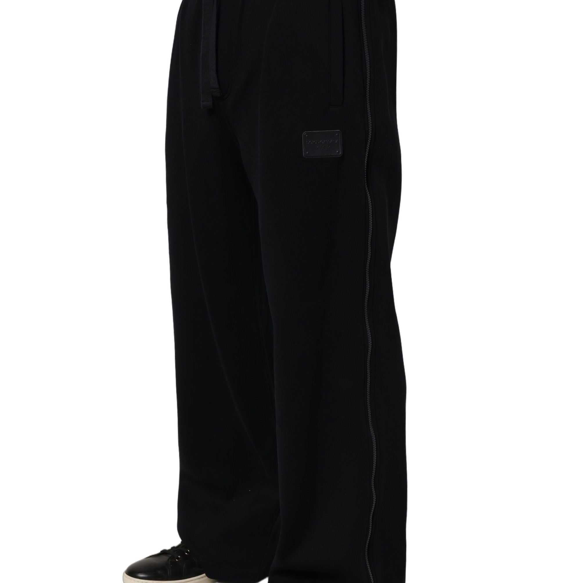 Dolce & Gabbana Dark Blue Relaxed Wide Leg Men Jogger Pants