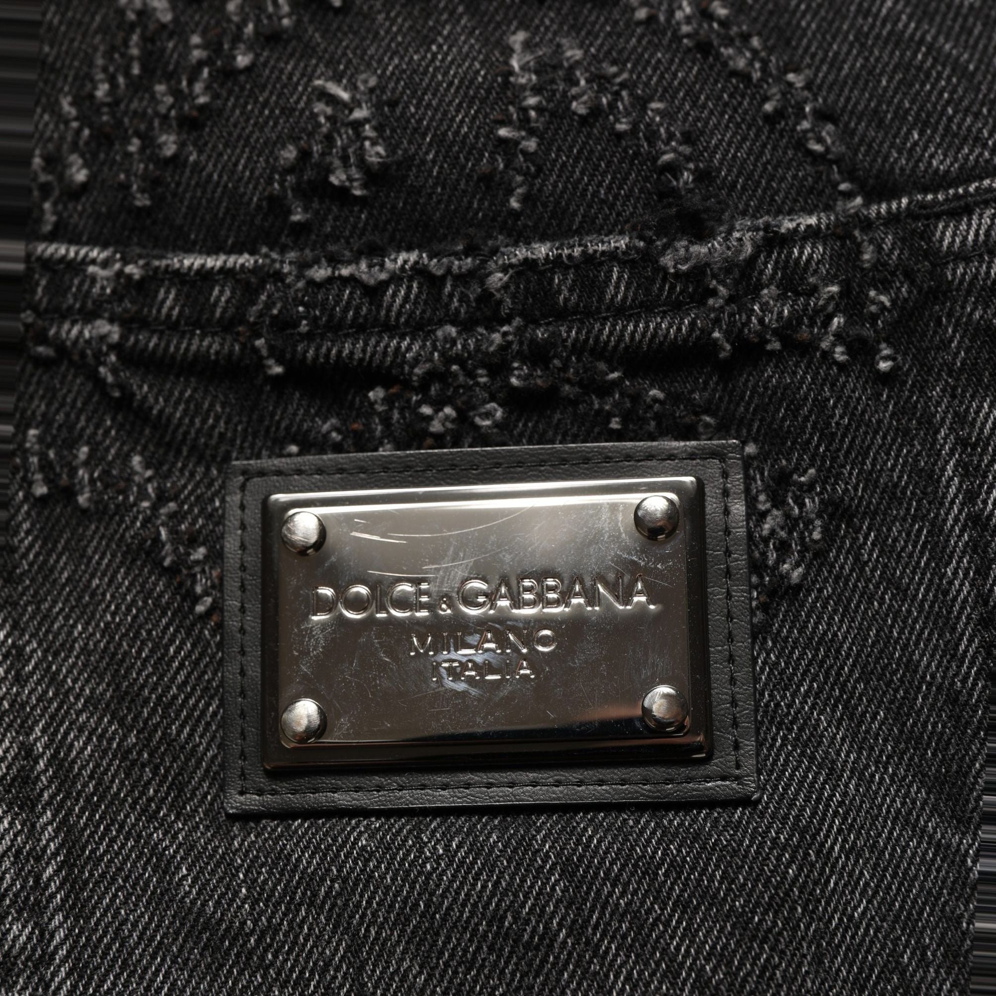 Dolce & Gabbana Dark Gray Cotton WideLeg Oversize Denim Jeans