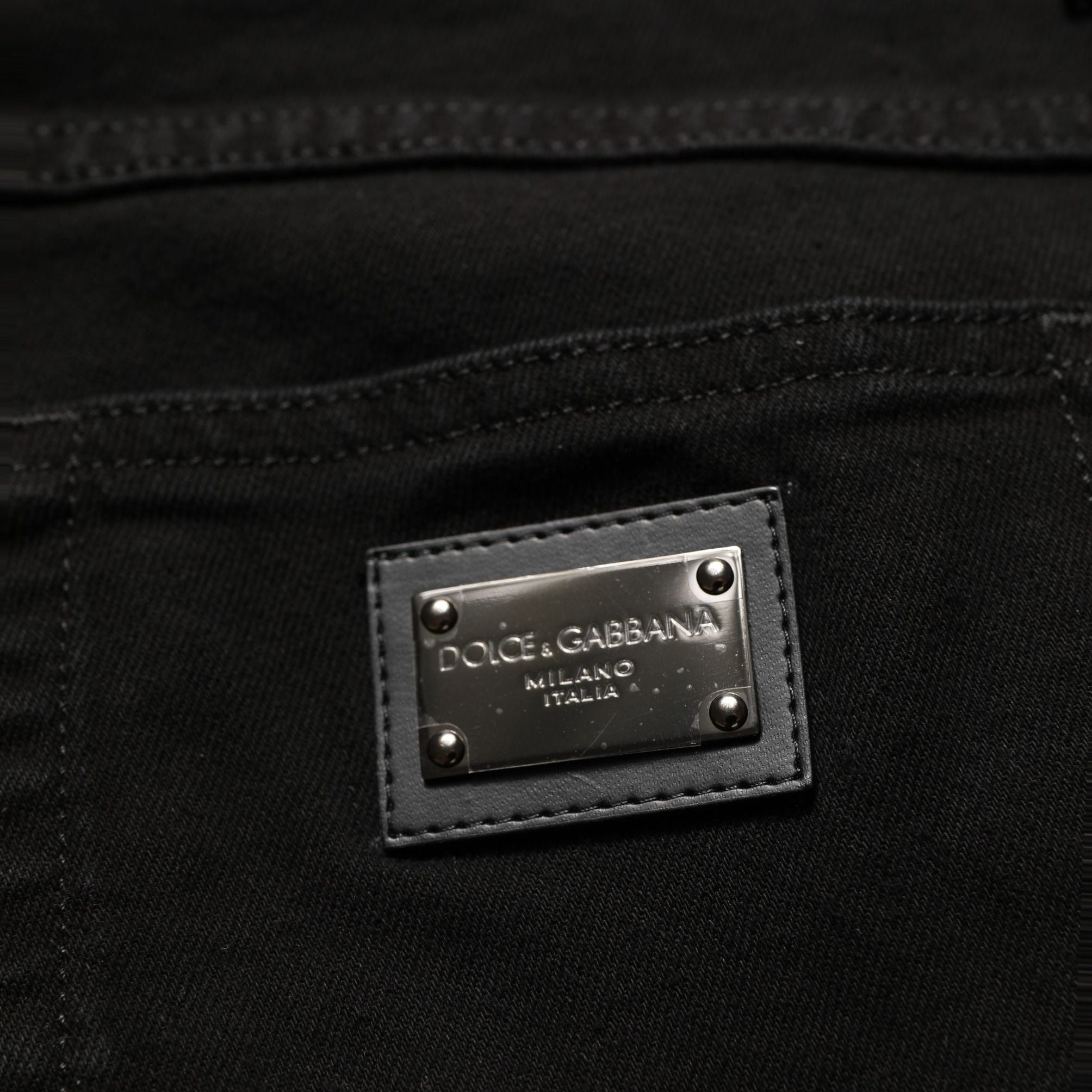Dolce & Gabbana Black CottonStretch Regular Skinny Denim Jeans