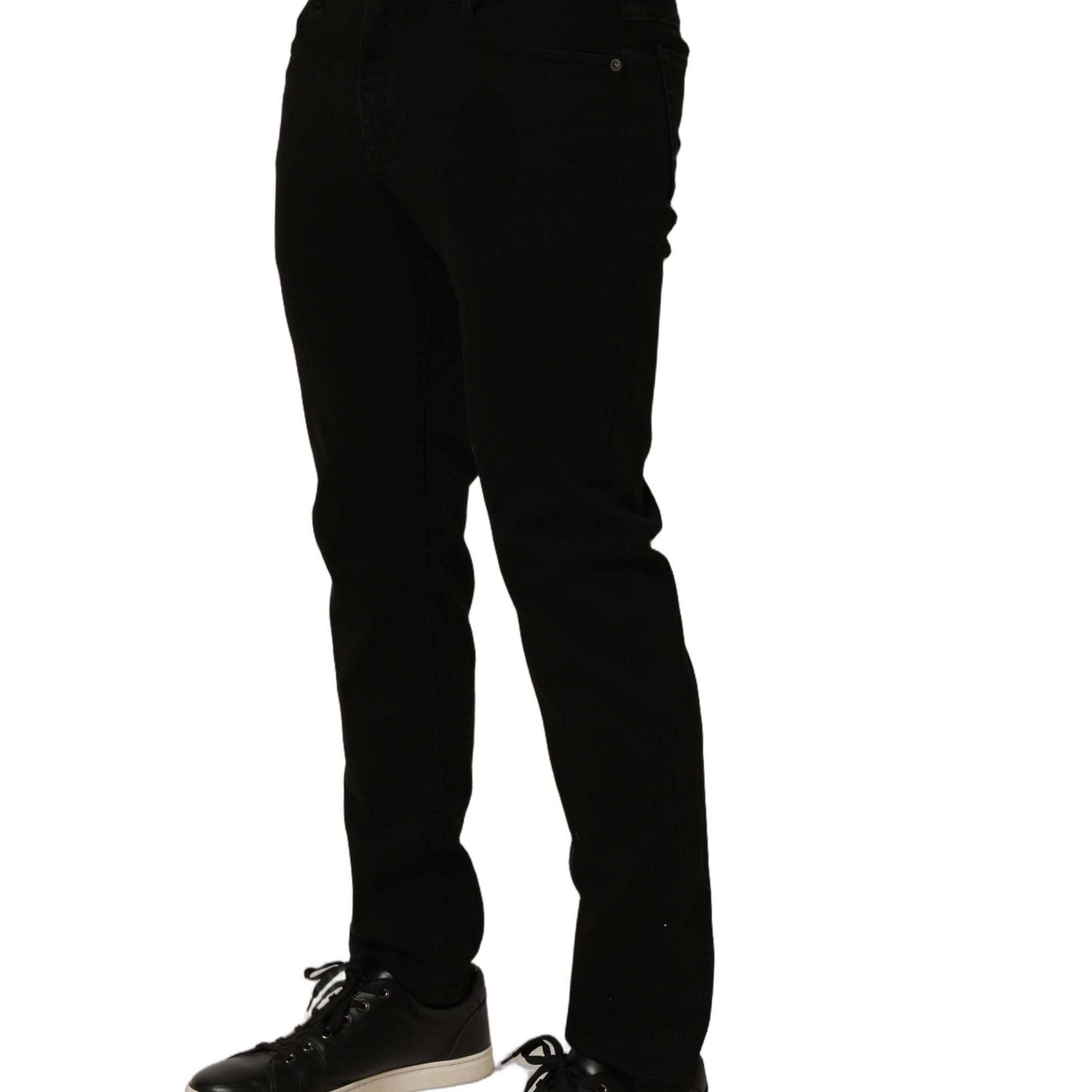 Dolce & Gabbana Black CottonStretch Regular Skinny Denim Jeans