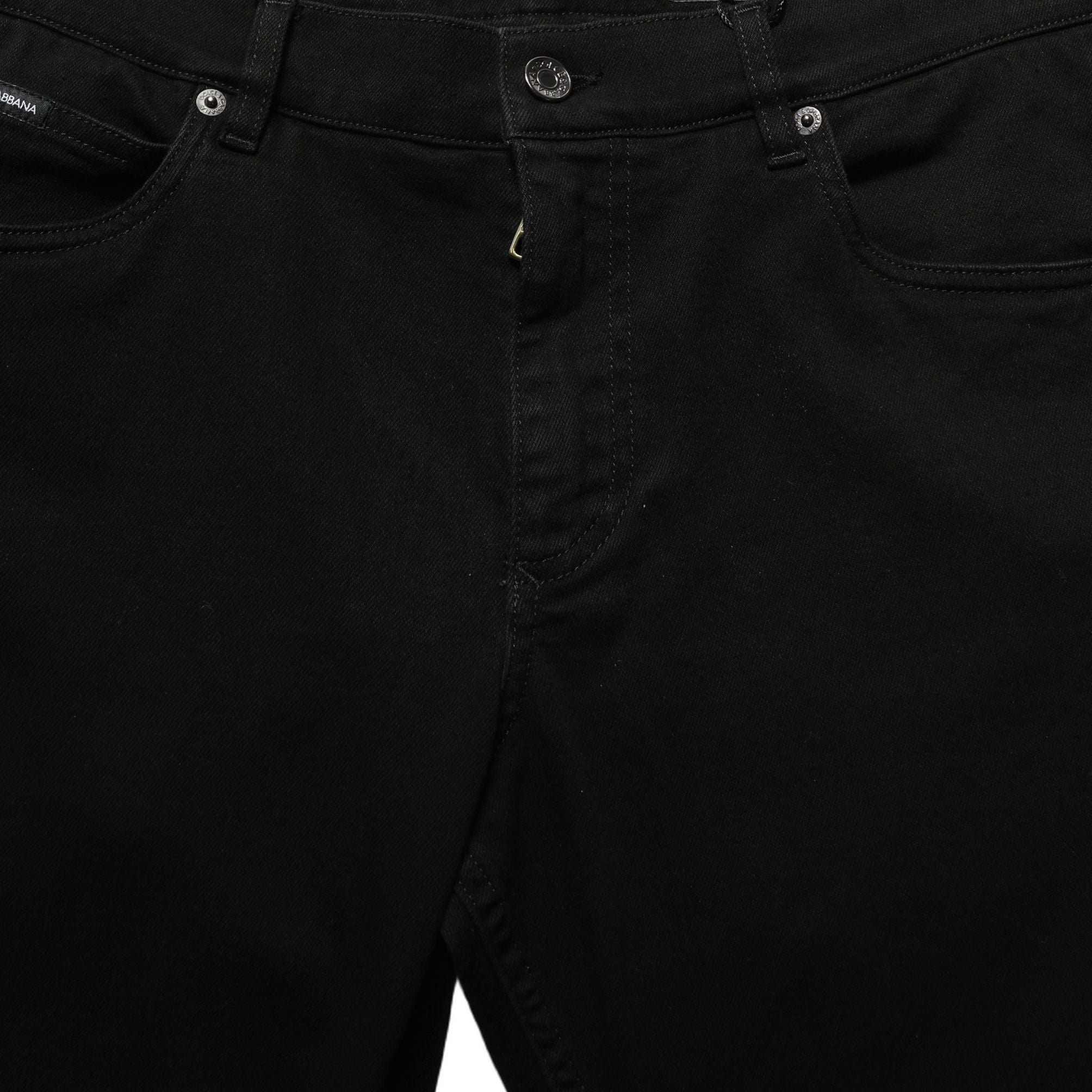 Dolce & Gabbana Black CottonStretch Regular Skinny Denim Jeans