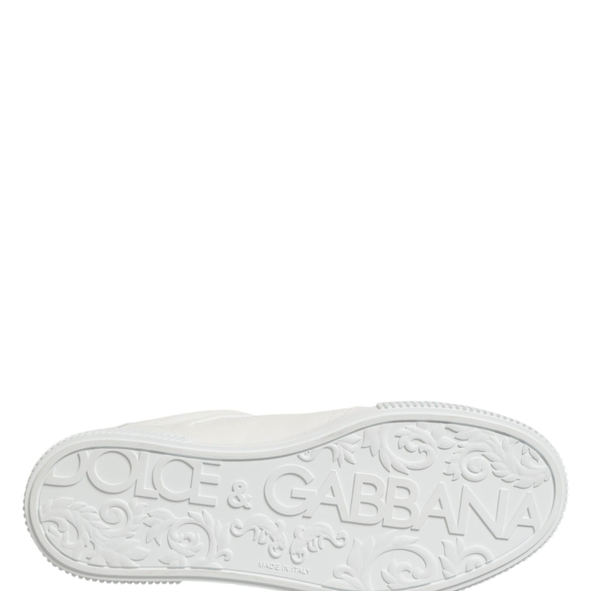 Dolce & Gabbana White Miami Leather Low Top Men Sneakers Shoes