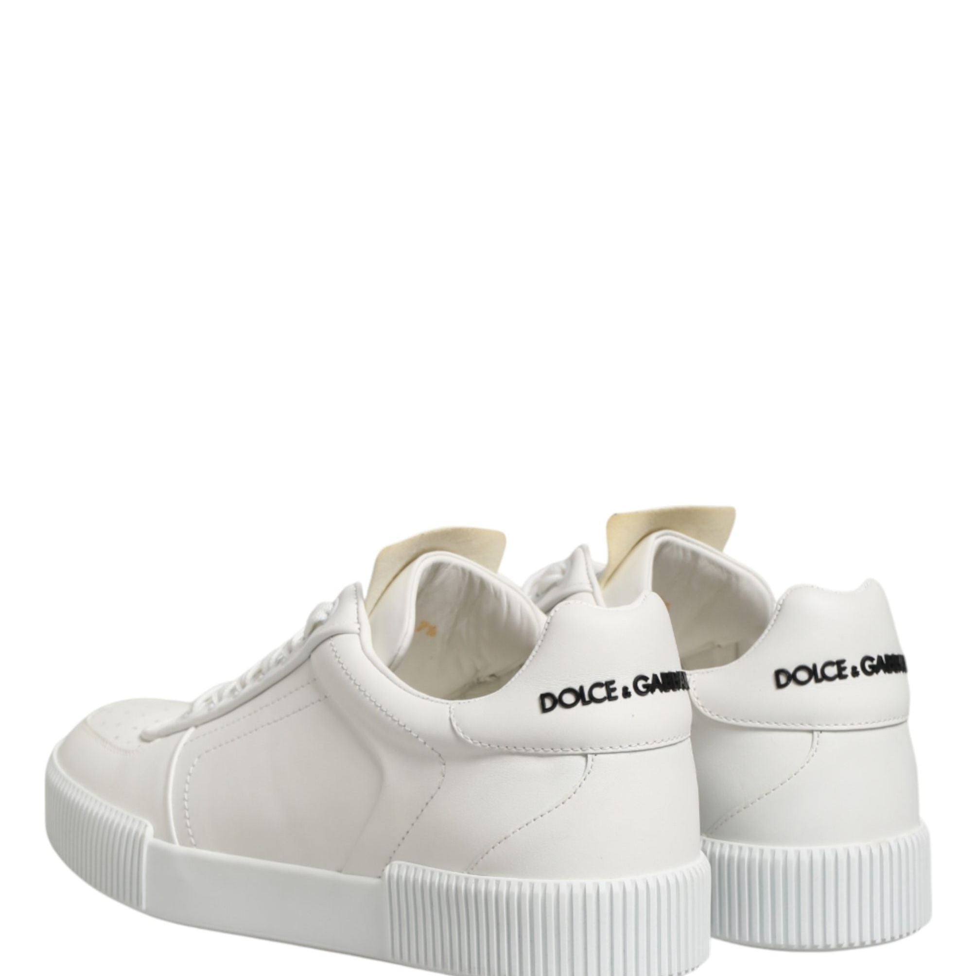 Dolce & Gabbana White Miami Leather Low Top Men Sneakers Shoes