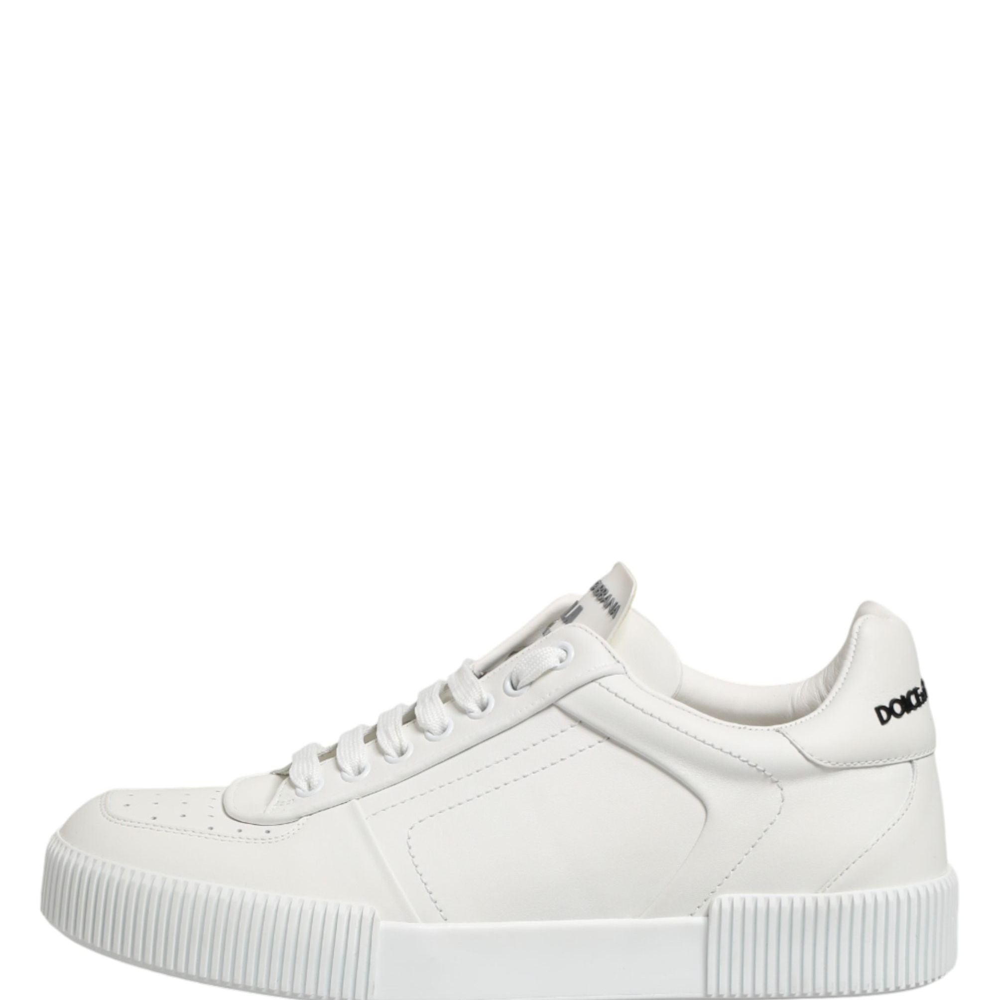 Dolce & Gabbana White Miami Leather Low Top Men Sneakers Shoes