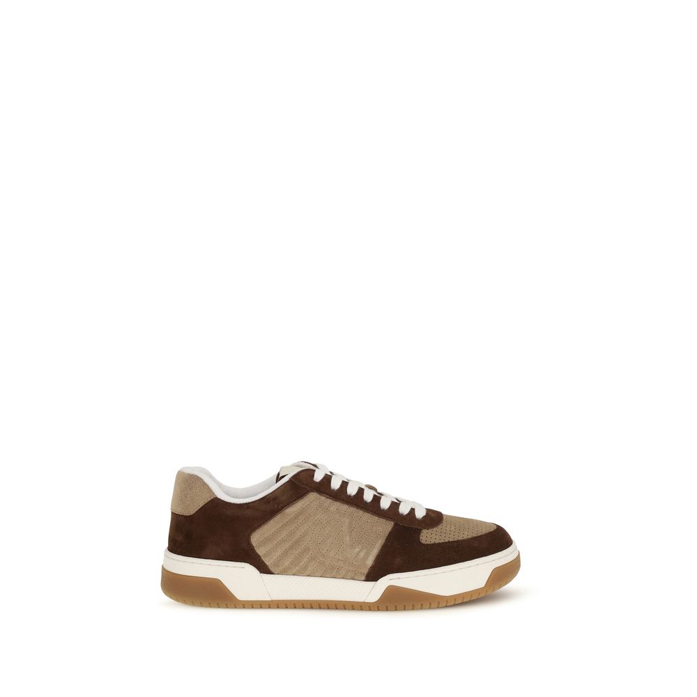 Valentino Garavani Brown Calf Leather Bos Taurus Athletic Sneakers