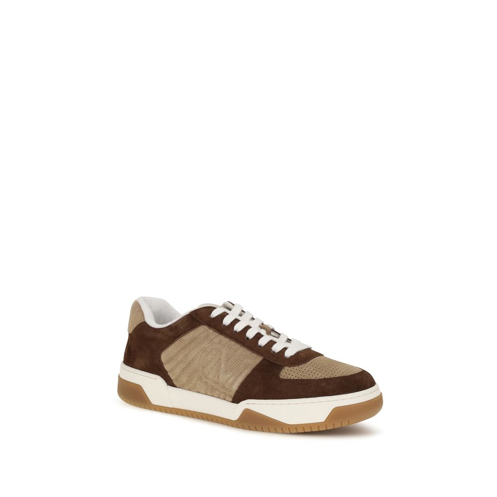 Valentino Garavani Brown Calf Leather Bos Taurus Athletic Sneakers