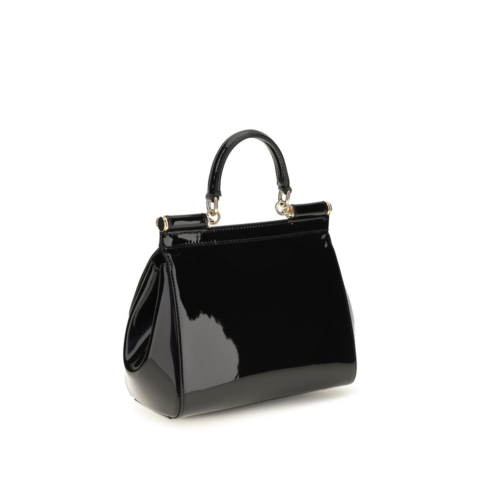 Dolce & Gabbana Black Calf Leather Bos Taurus Shoulder Bag