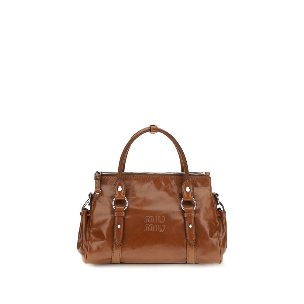 Miu Miu Brown Calf Leather Bos Taurus Handbag