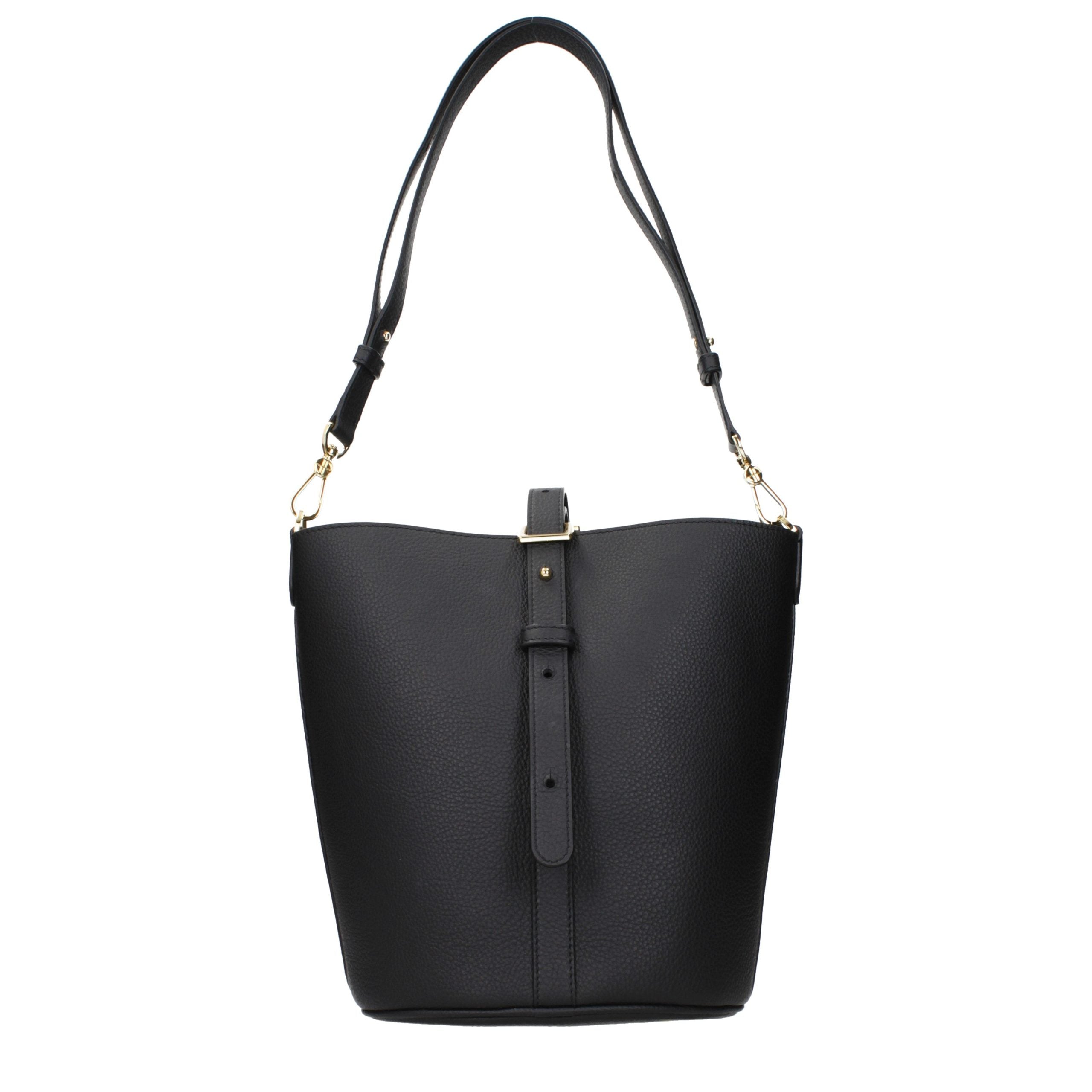 Patou Black Leather Crossbody Bag