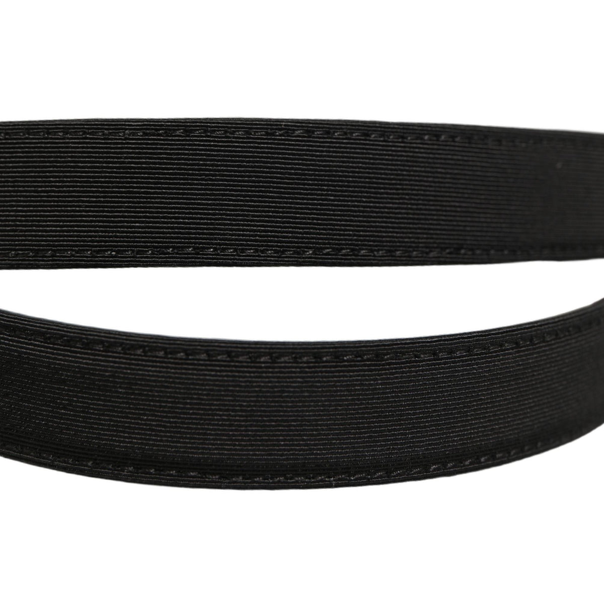 Dolce & Gabbana Black Canvas Leather Gold Metal Buckle Belt