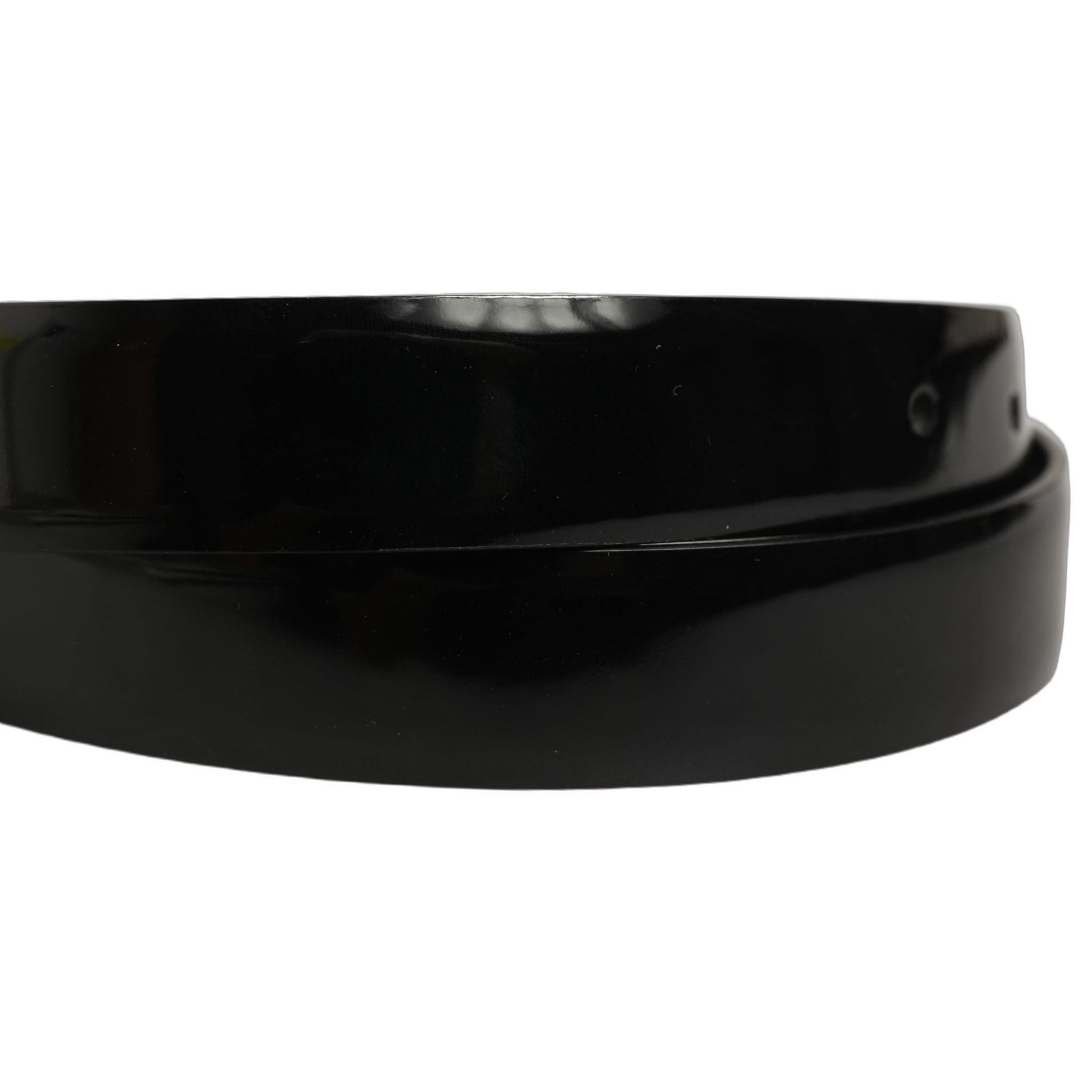 Dolce & Gabbana Black Classic Leather Gold Tone Buckle Belt